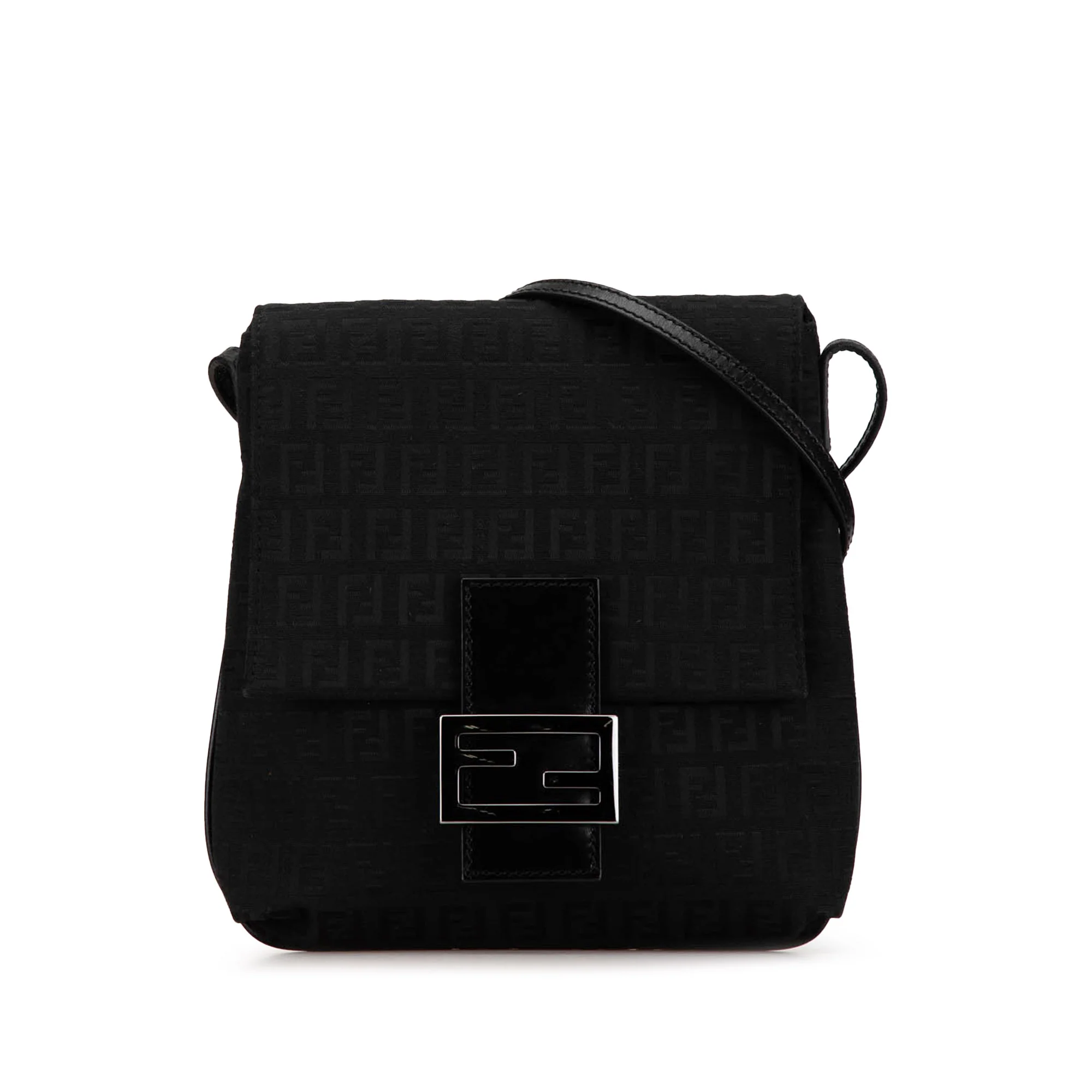 Fendi | Pre-Owned Zucchino Canvas Crossbody - I | Black