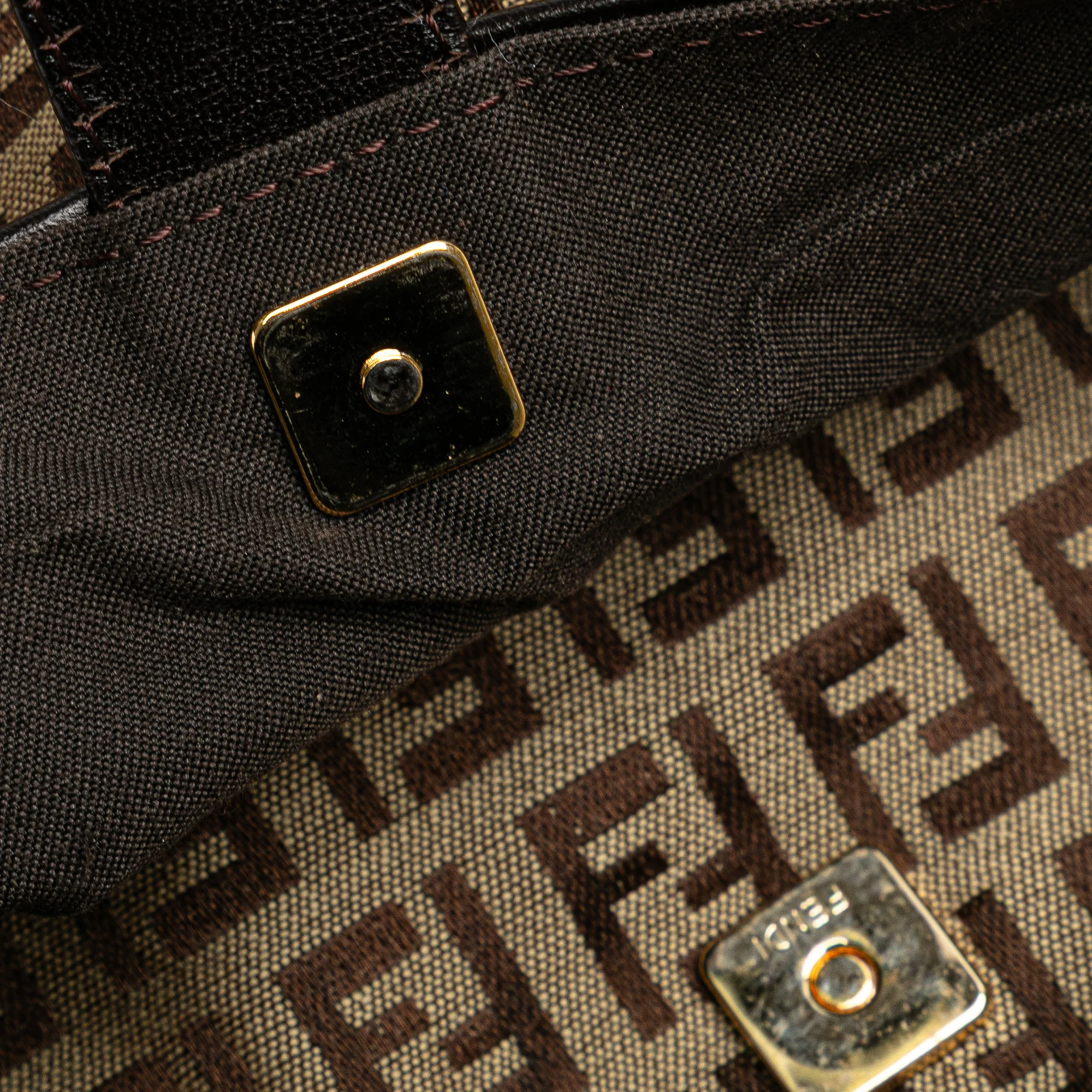 Fendi | Pre-Owned Zucchino Canvas Crossbody - II | Beige - Image 11