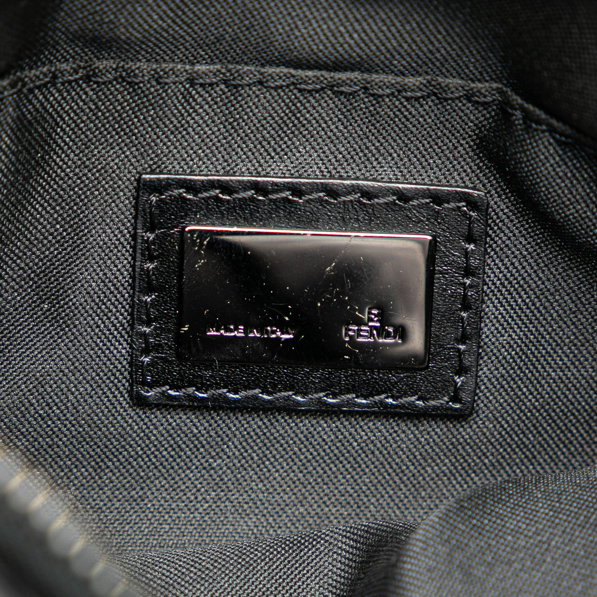 Fendi | Pre-Owned Zucchino Canvas Crossbody - IV | Black - Image 7