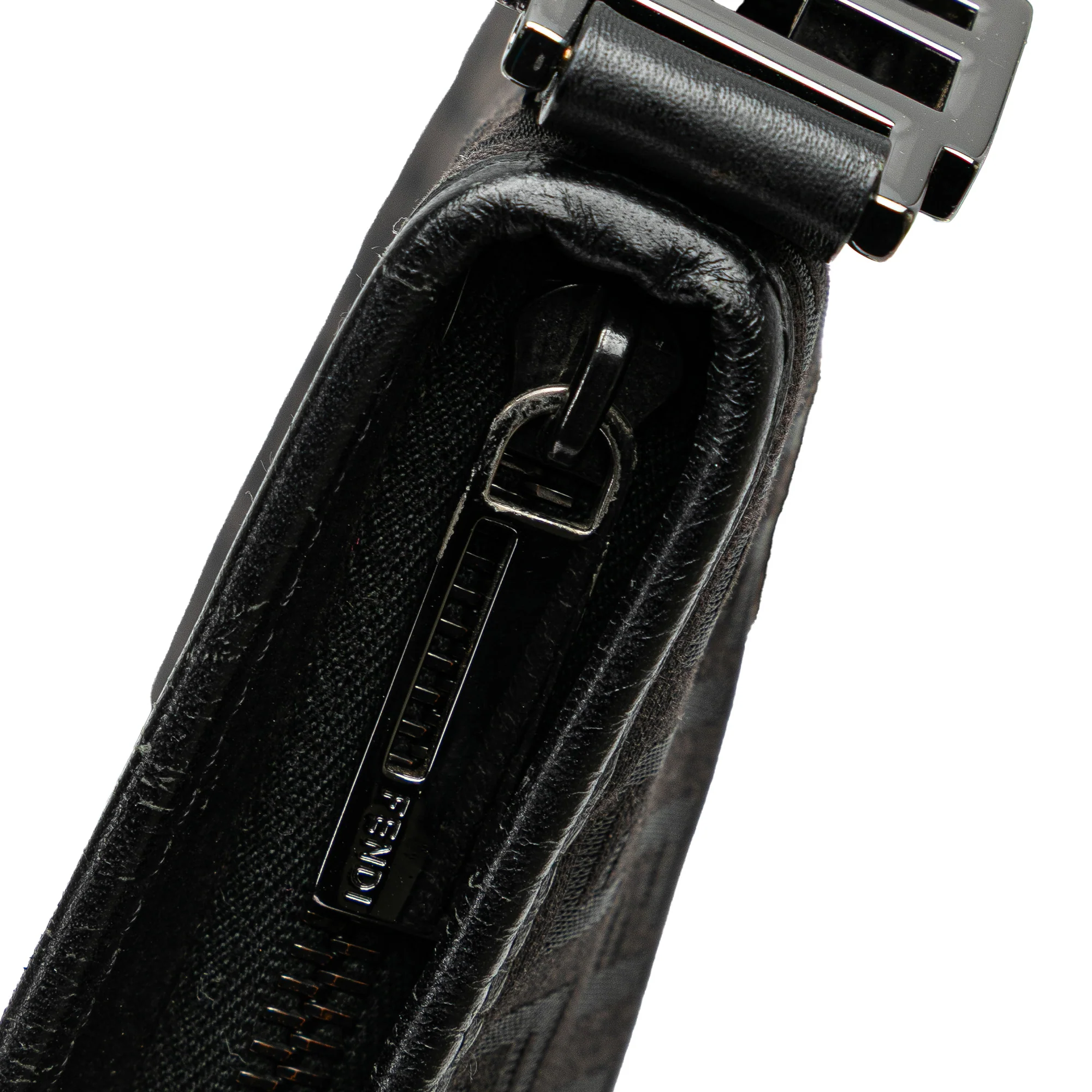 Fendi | Pre-Owned Zucchino Canvas Crossbody - IV | Black - Image 9