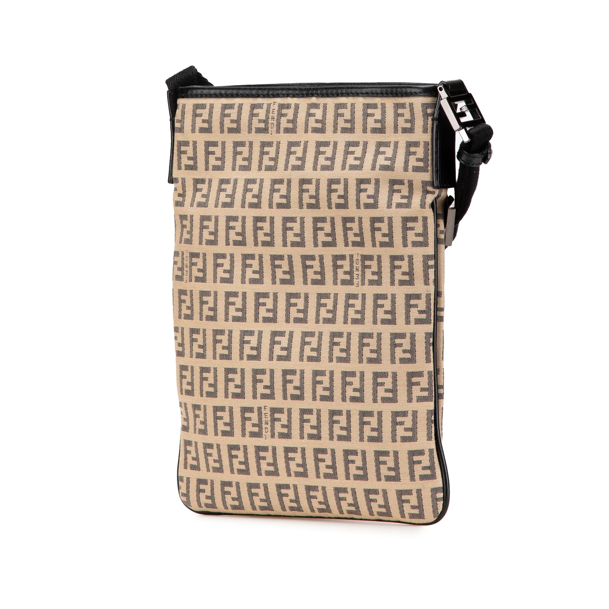 Fendi | Pre-Owned Zucchino Canvas Crossbody - V | Beige - Image 3