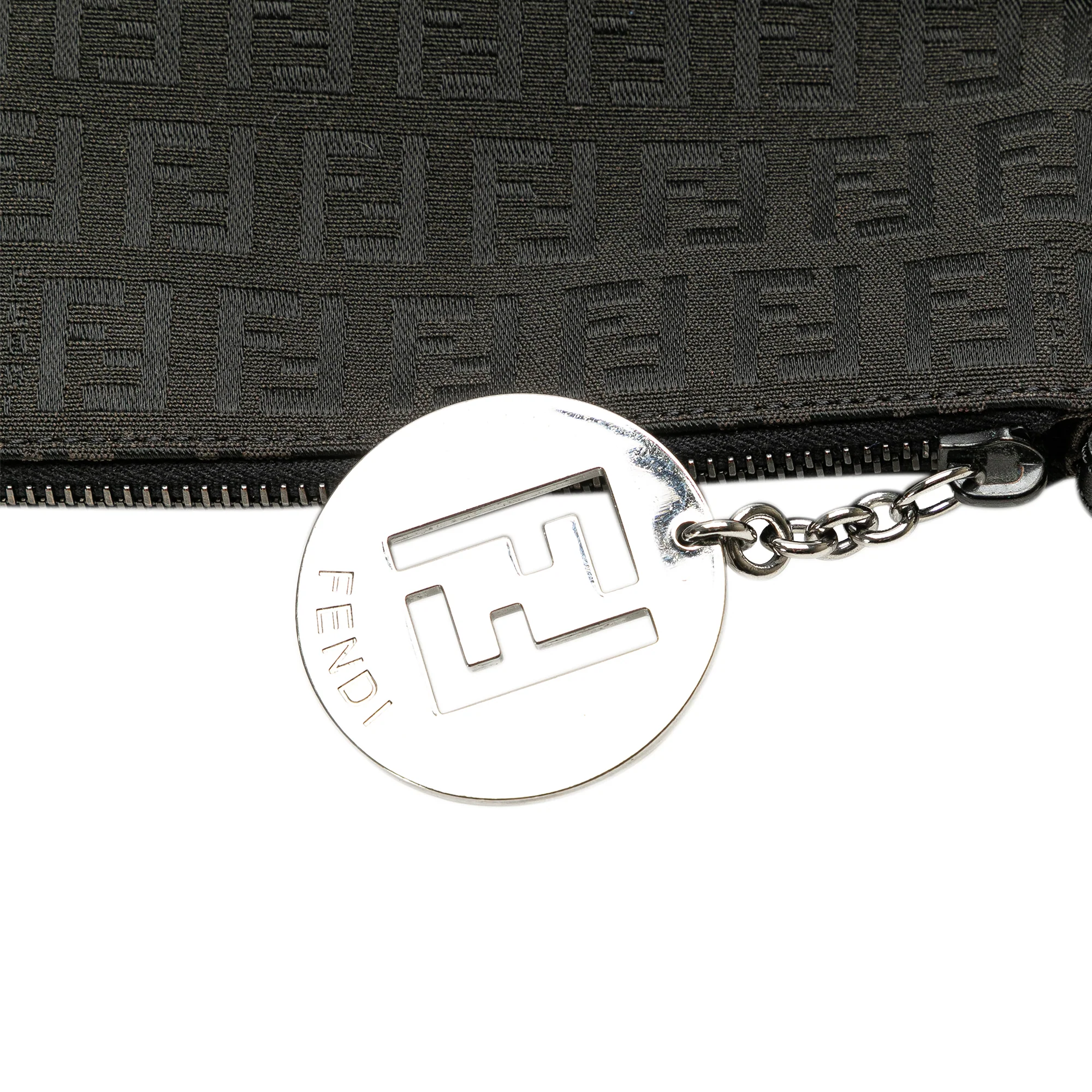 Fendi | Pre-Owned Zucchino Canvas Crossbody - V | Black - Image 11