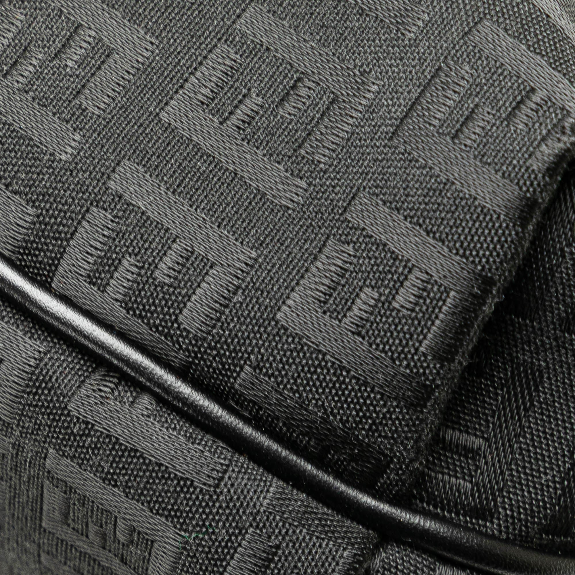 Fendi | Pre-Owned Zucchino Canvas Crossbody - VI | Black - Image 12