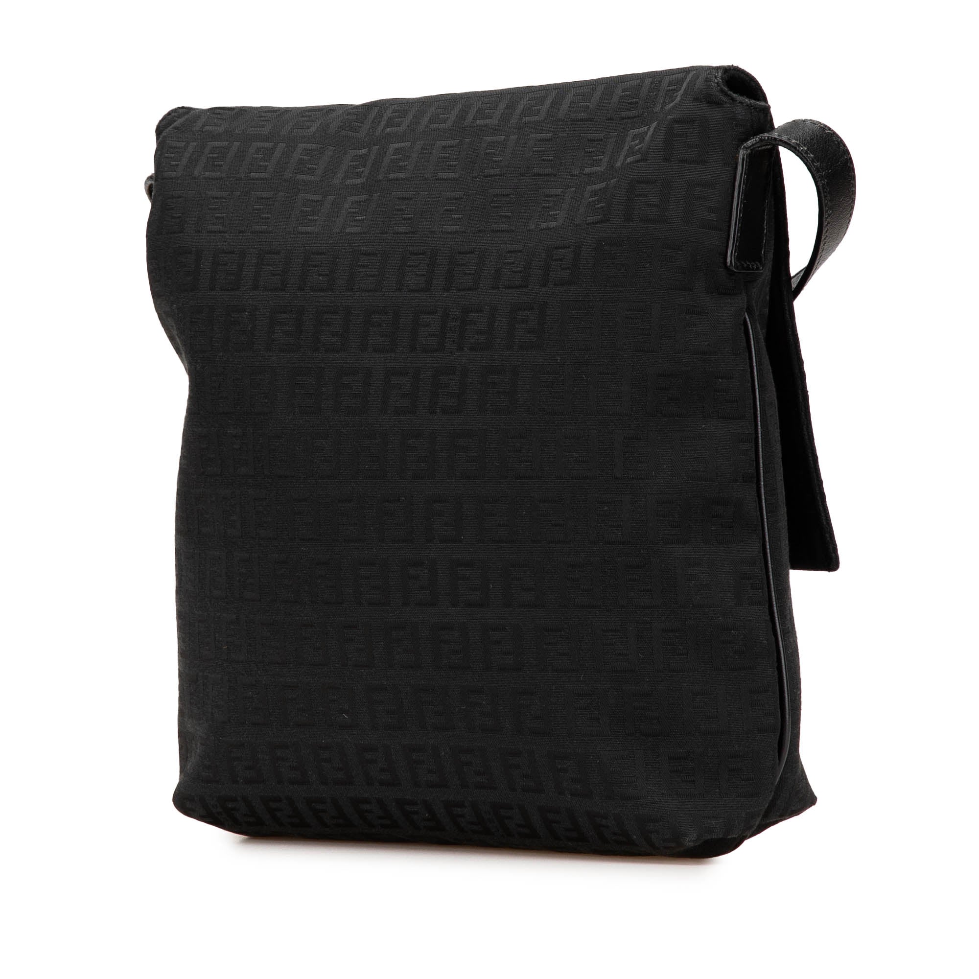 Fendi | Pre-Owned Zucchino Canvas Crossbody - VI | Black - Image 6