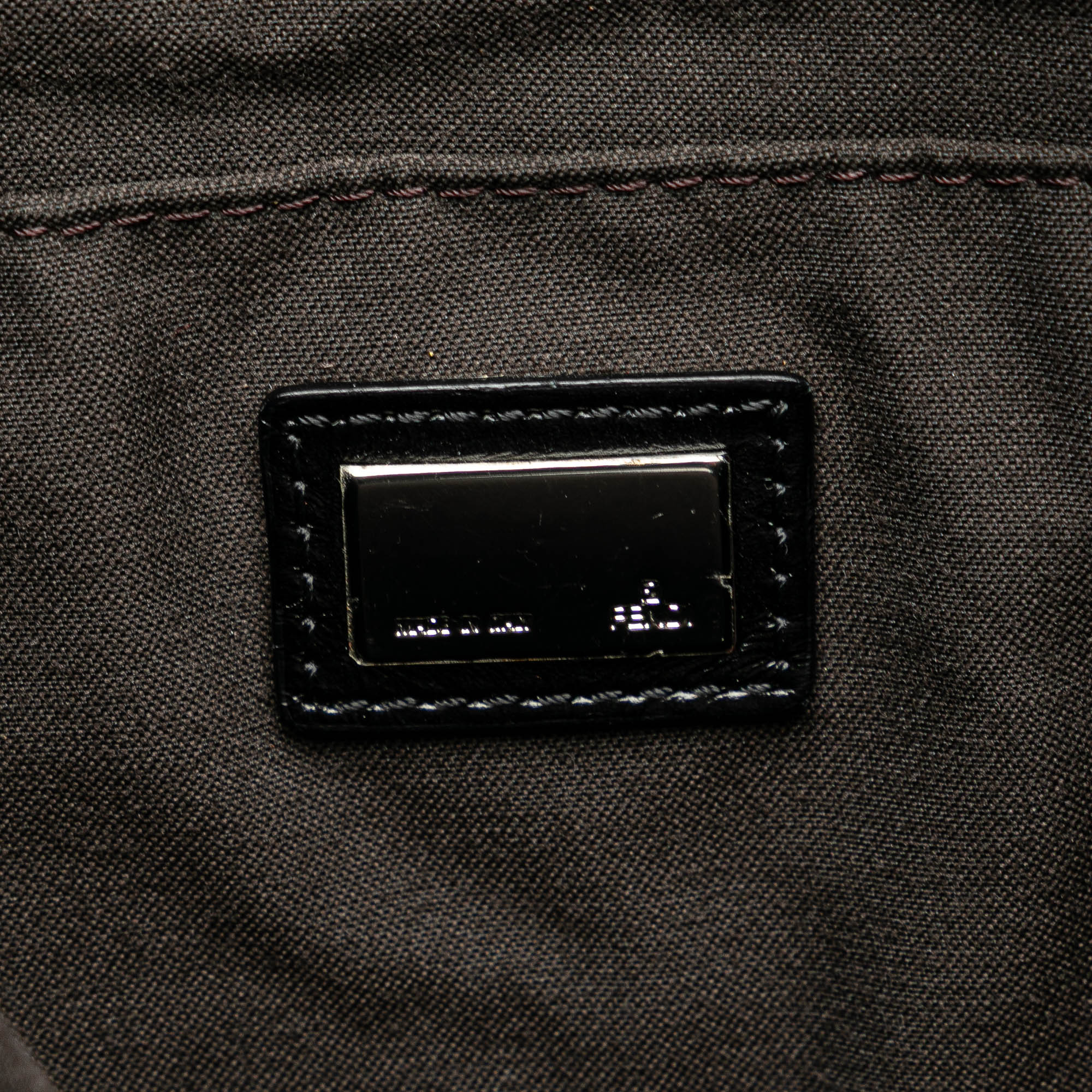 Fendi | Pre-Owned Zucchino Canvas Crossbody - VI | Black - Image 9