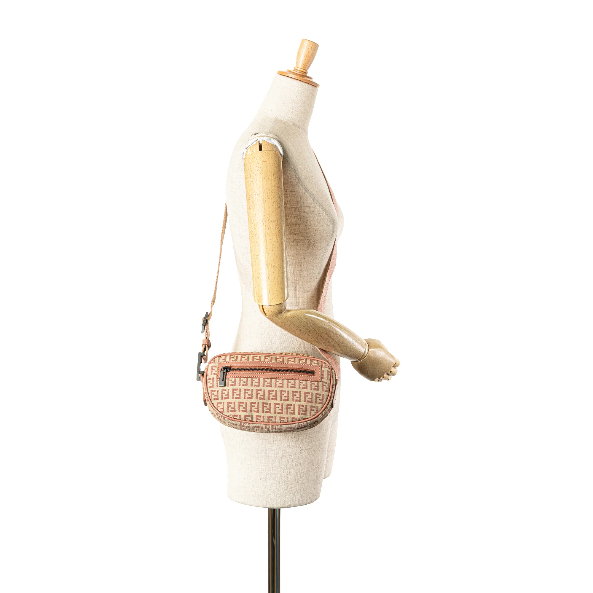 Fendi | Pre-Owned Zucchino Canvas Crossbody - VII | Beige - Image 3