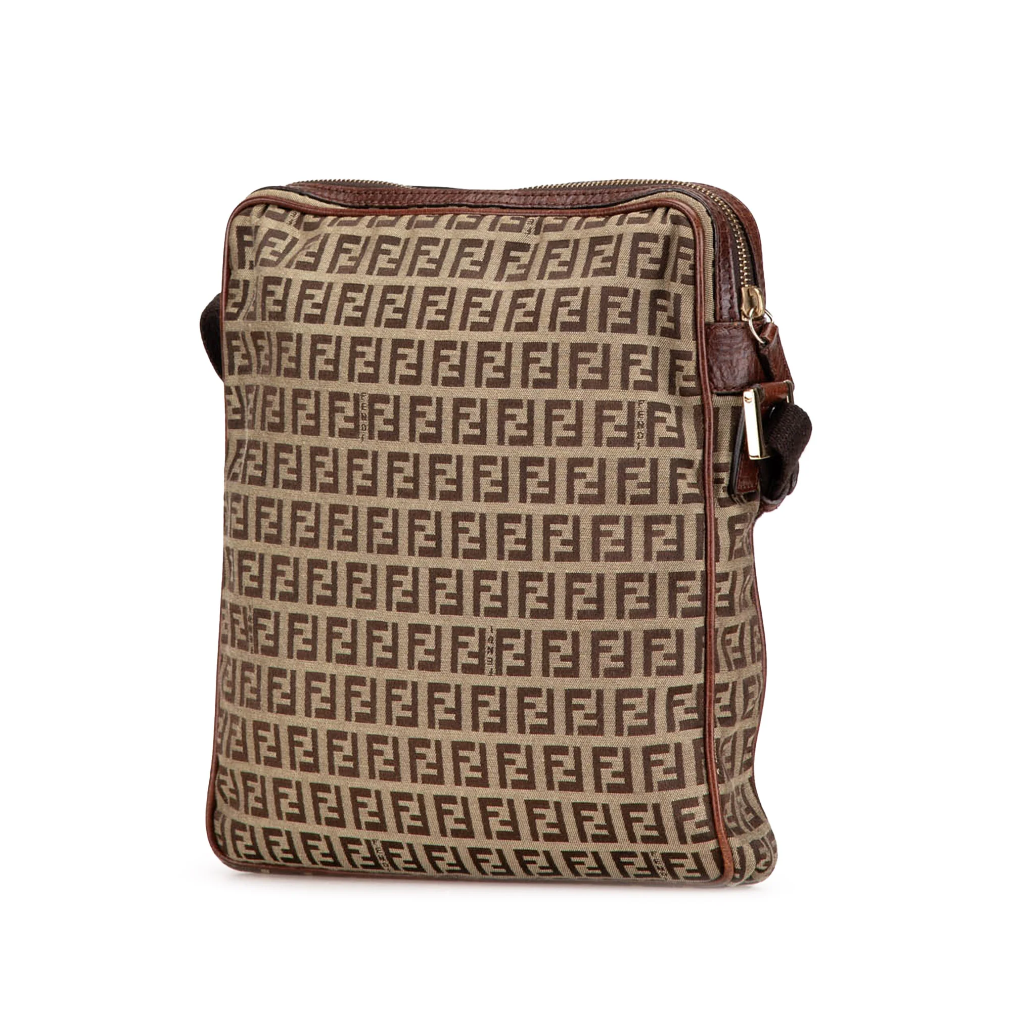 Fendi | Pre-Owned Zucchino Canvas Crossbody - VIII | Beige - Image 2