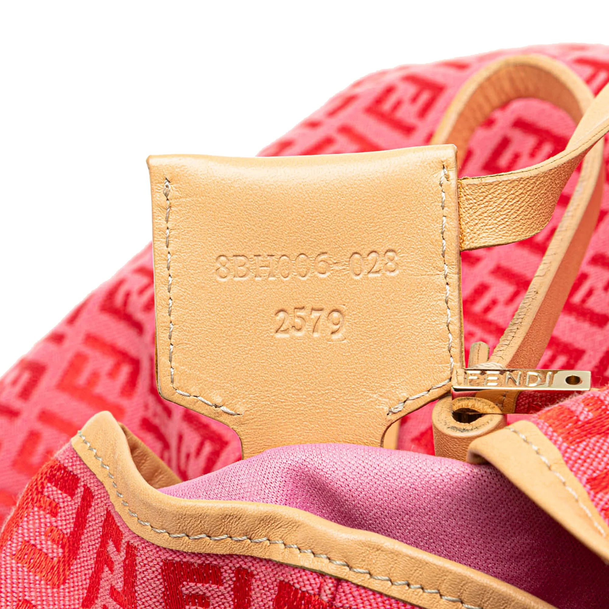 Fendi | Pre-Owned Zucchino Canvas Tote | Pink/Dark Pink - Image 10