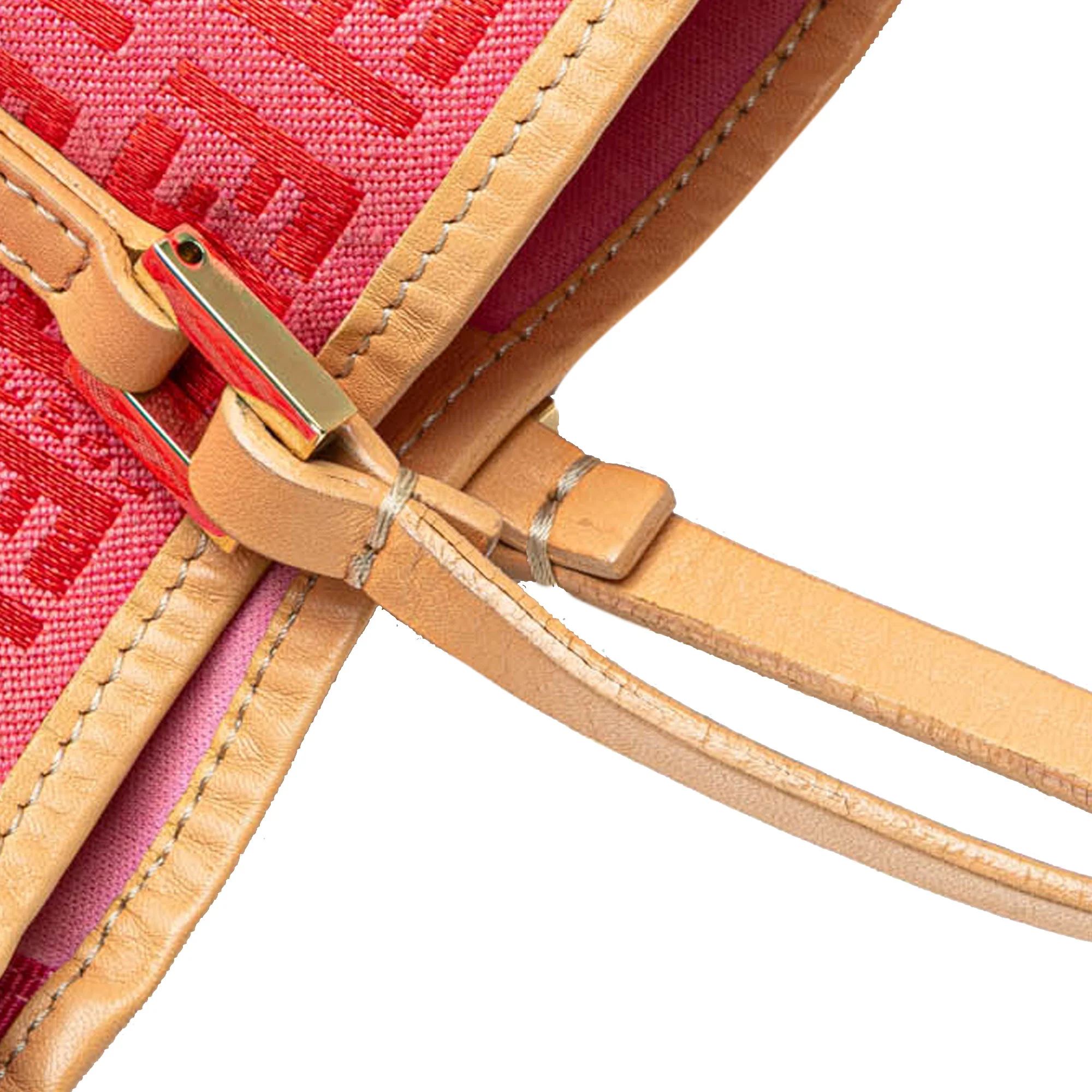 Fendi | Pre-Owned Zucchino Canvas Tote | Pink/Dark Pink - Image 12