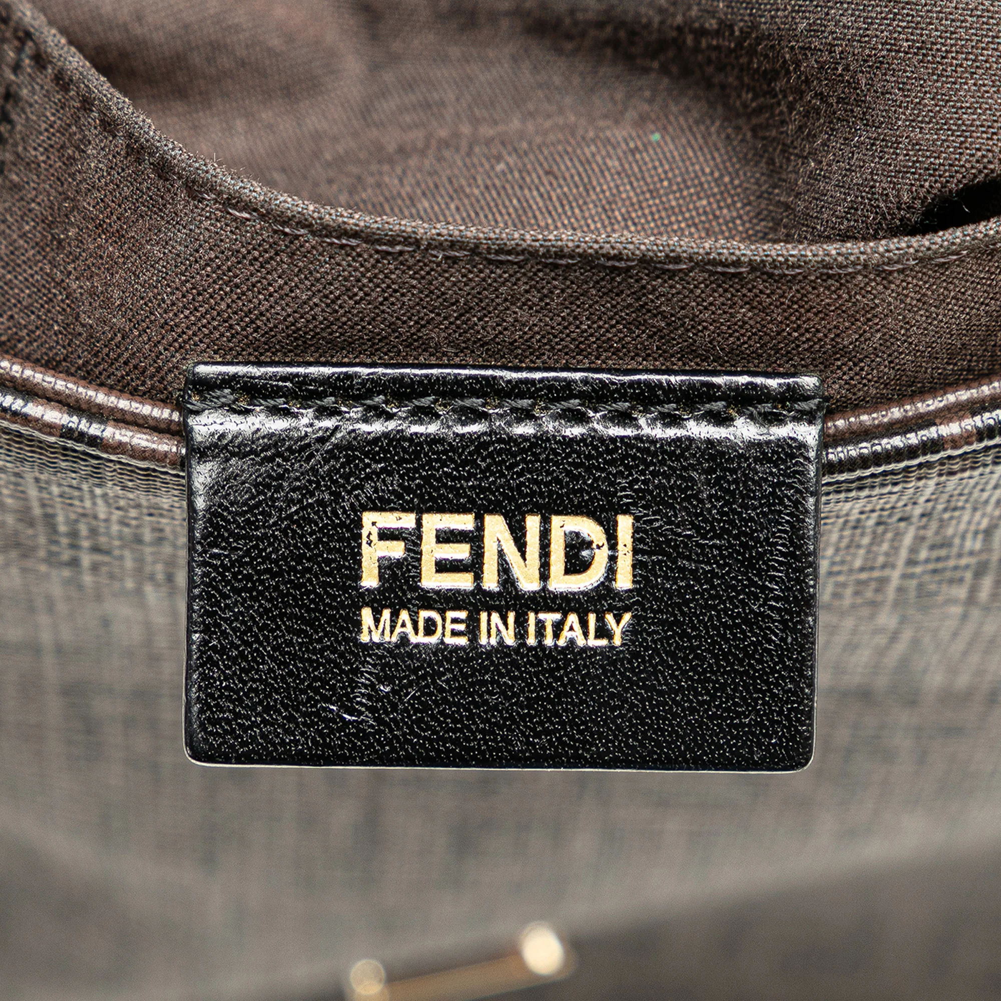 Fendi | Pre-Owned Zucchino Spalmati Crossbody | Brown - Image 9