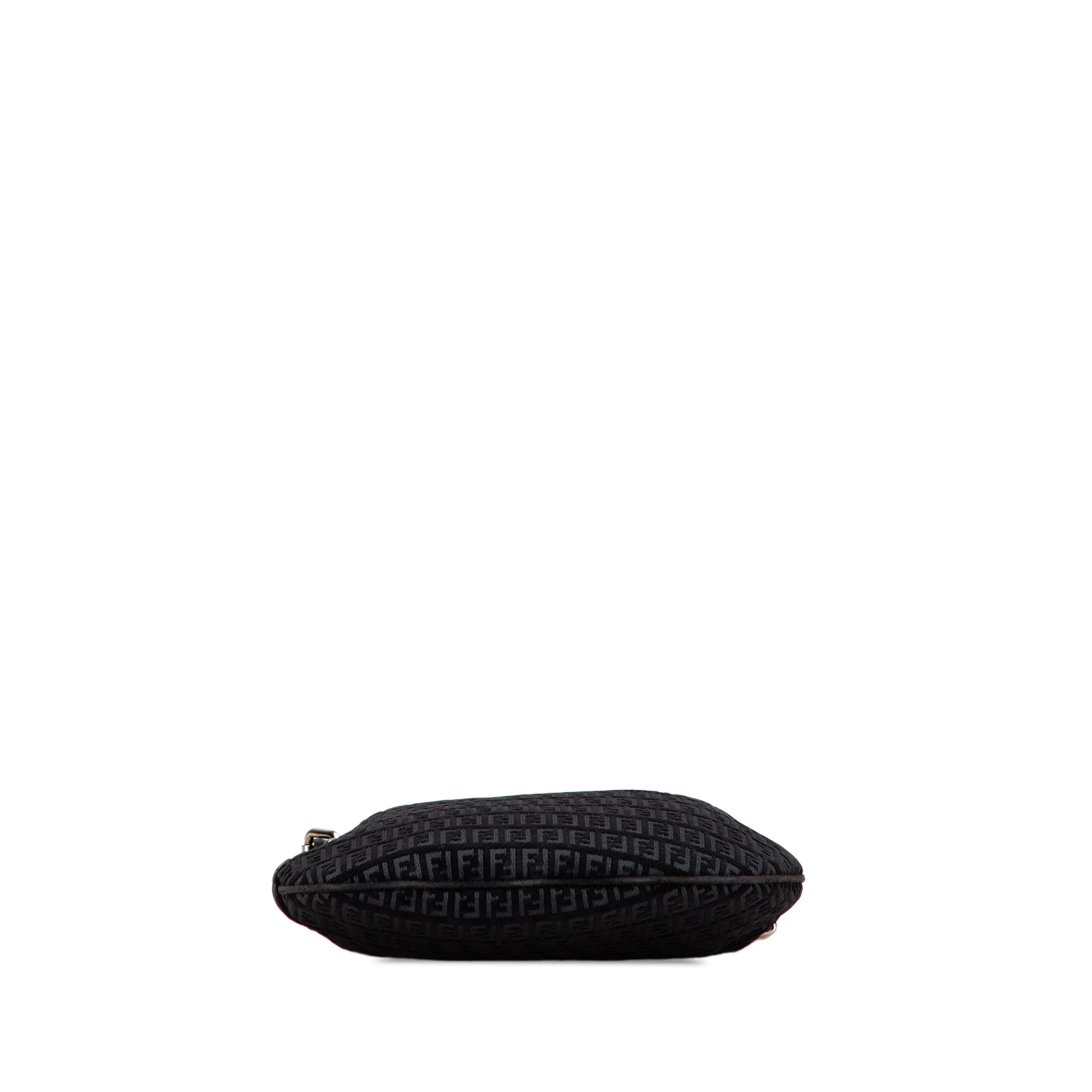 Fendi | Pre-Owned Zucchino Suede Oyster Shoulder Bag | Black - Image 5