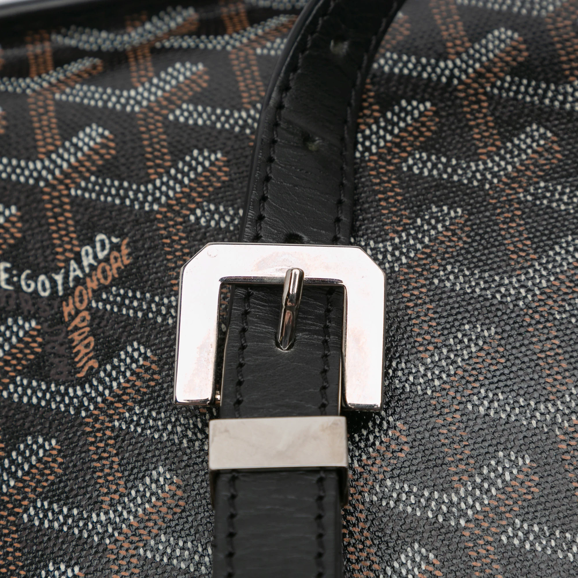 Goyard | Pre-Owned Goyardine Belvedere MM | Black - Image 8