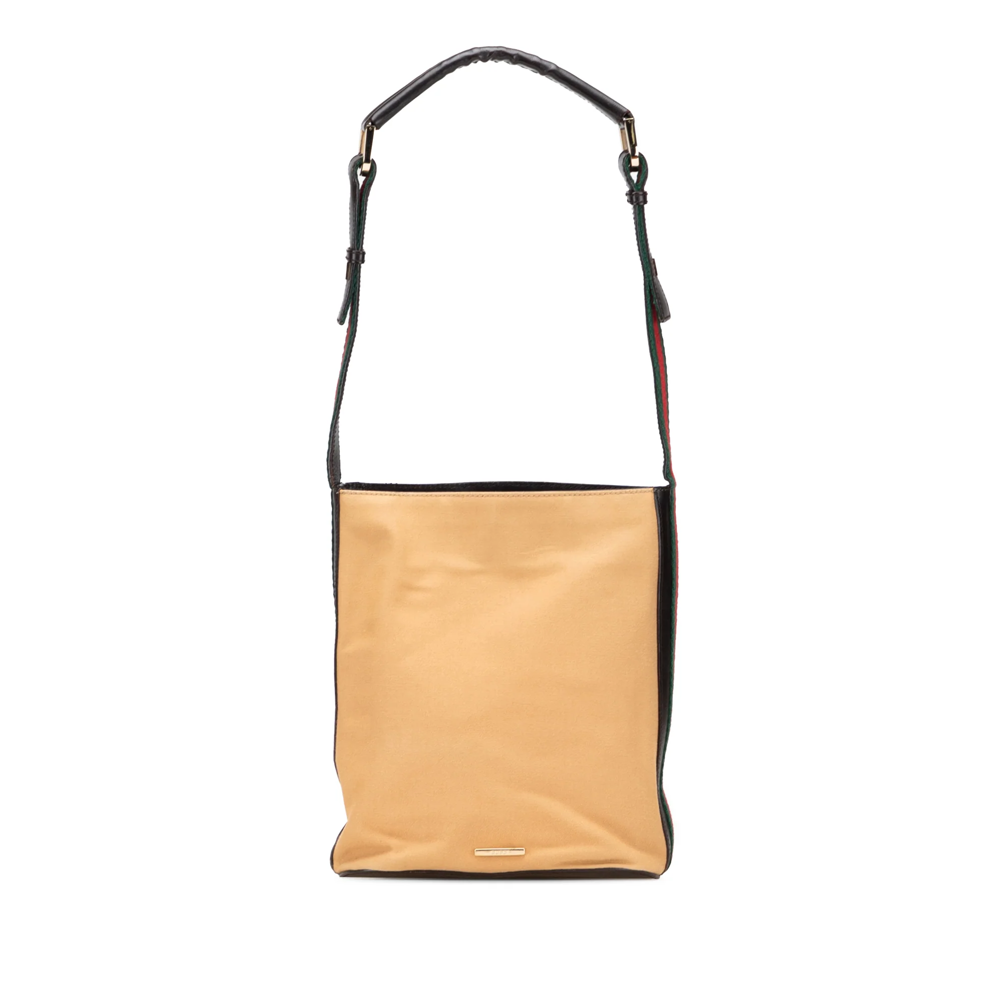 Gucci | Pre-Owned Canvas Web Shoulder Bag | Beige