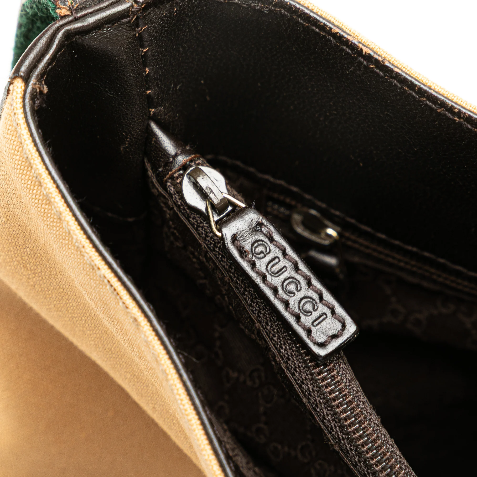 Gucci | Pre-Owned Canvas Web Shoulder Bag | Beige - Image 12