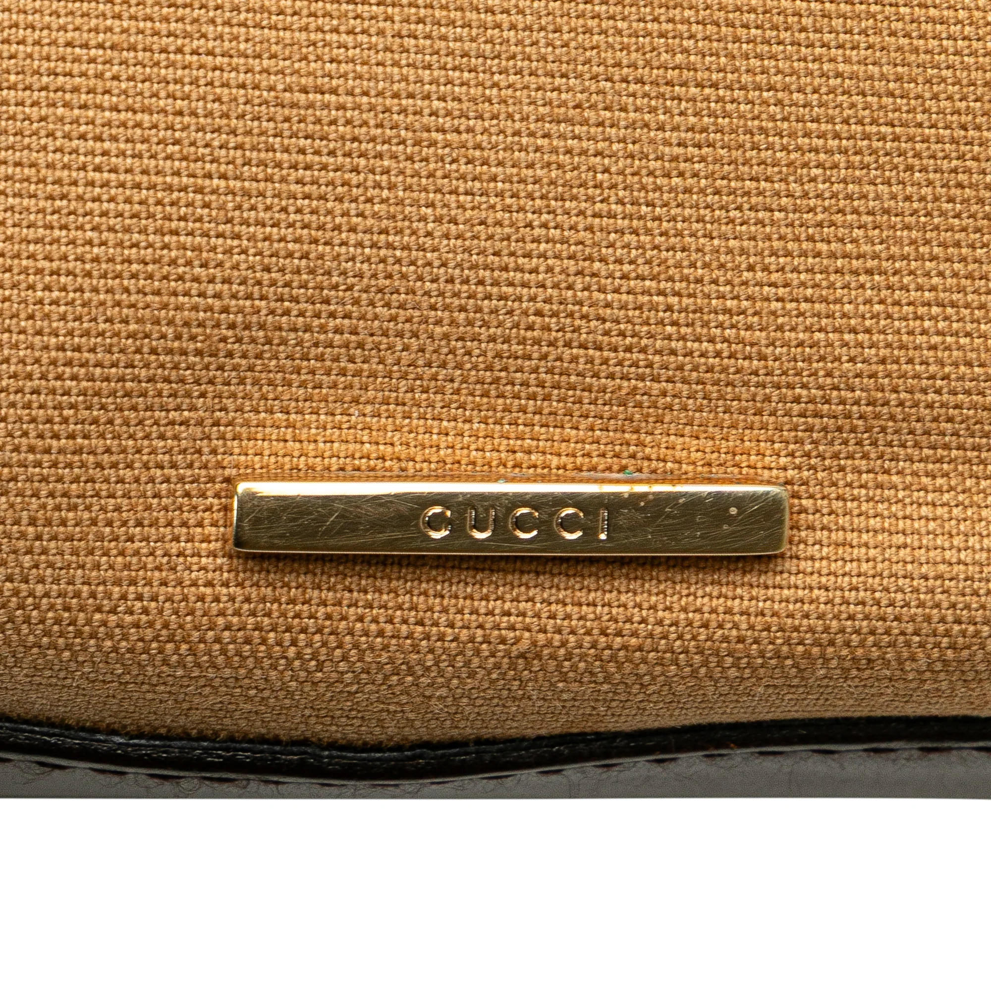 Gucci | Pre-Owned Canvas Web Shoulder Bag | Beige - Image 9