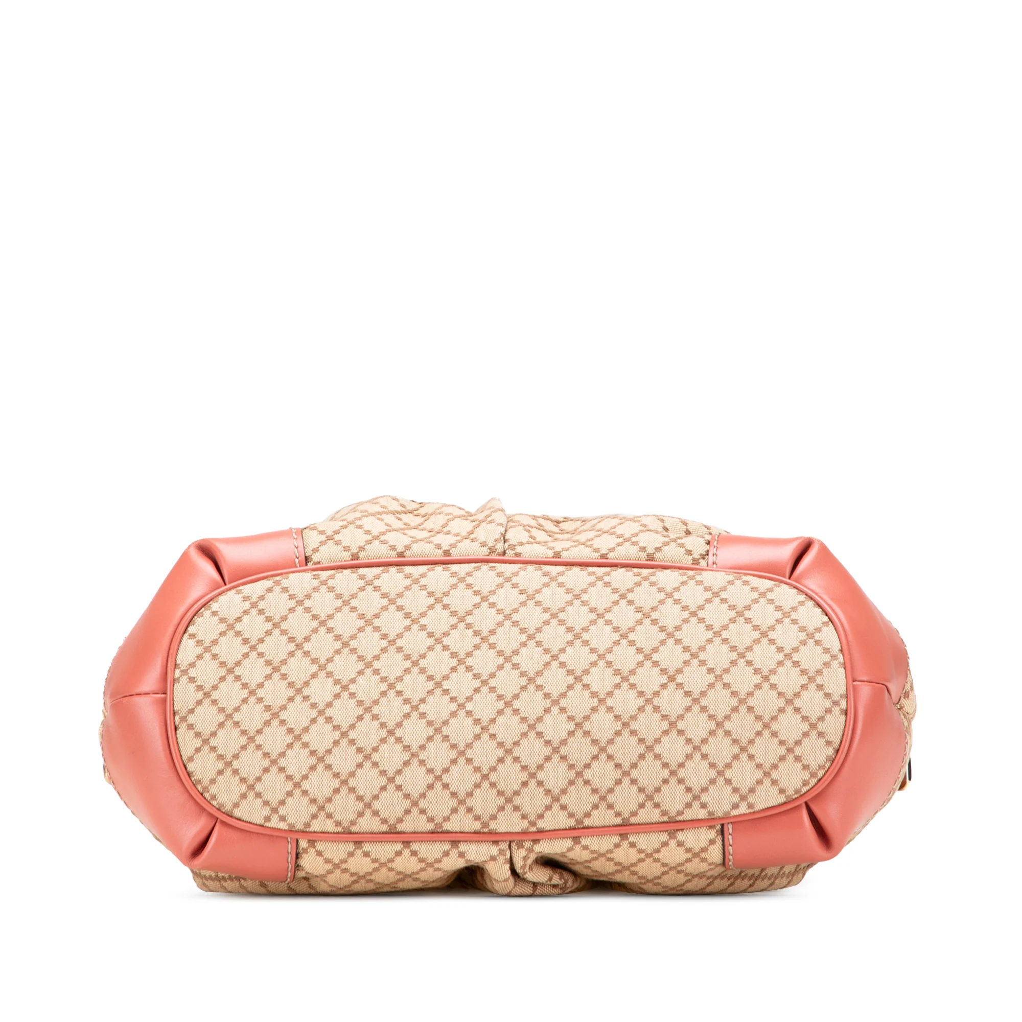 Gucci | Pre-Owned Diamante Canvas Sukey Satchel | Beige - Image 8