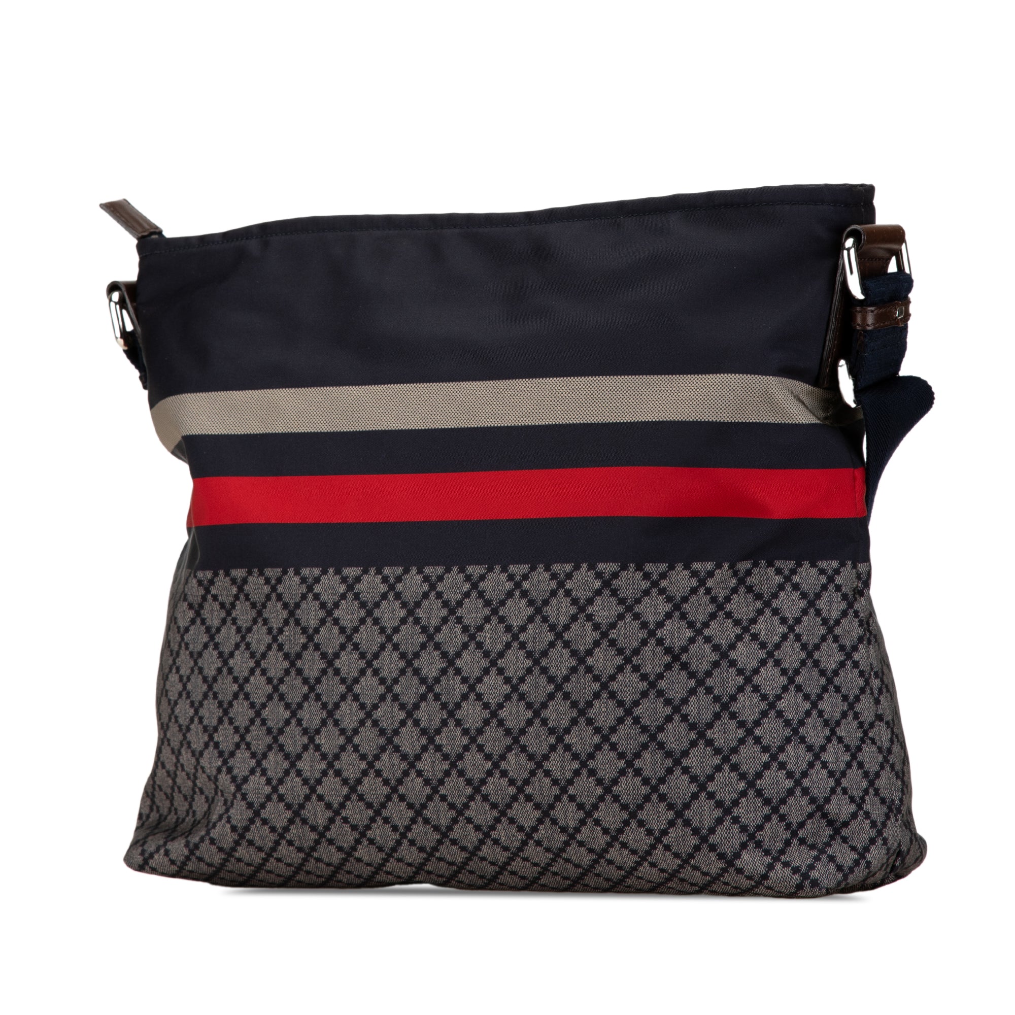 Gucci | Pre-Owned Diamante Nylon Web Crossbody | Blue/Navy - Image 2