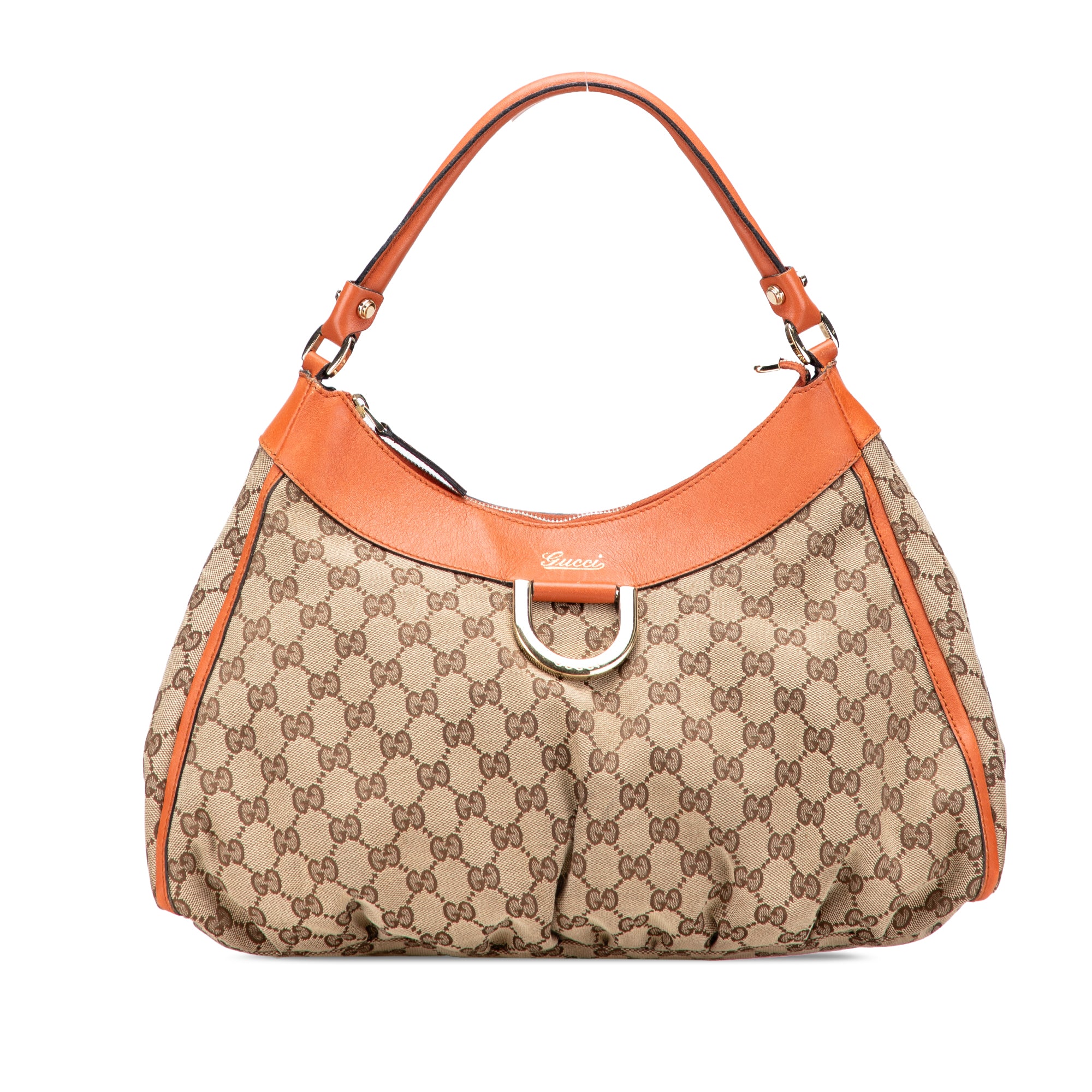 Gucci | Pre-Owned GG Canvas Abbey D Ring Shoulder Bag | Beige