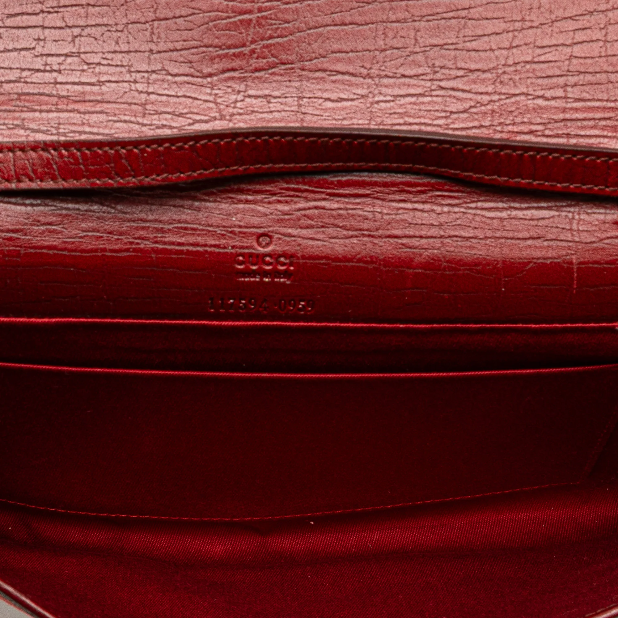 Gucci | Pre-Owned GG Canvas Bamboo Bar Crossbody | Red - Image 6