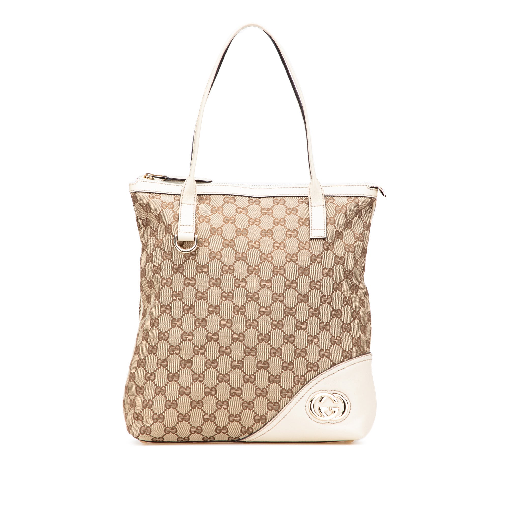 Gucci | Pre-Owned GG Canvas Britt Tote | Beige