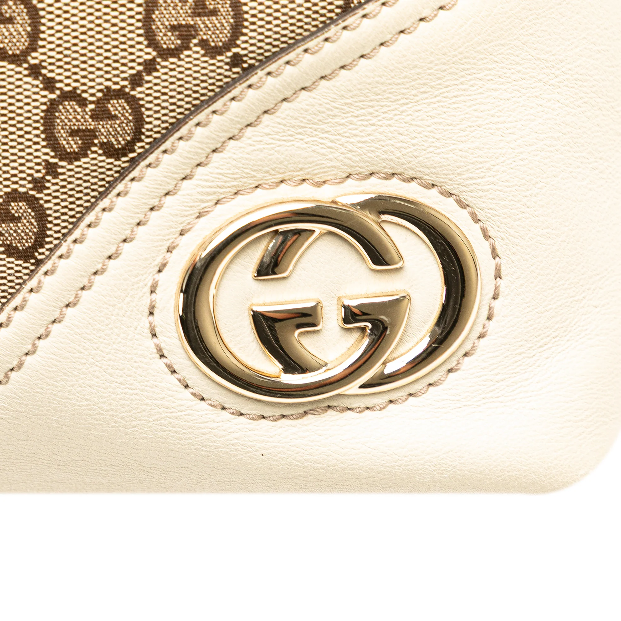 Gucci | Pre-Owned GG Canvas Britt Tote | Beige - Image 3