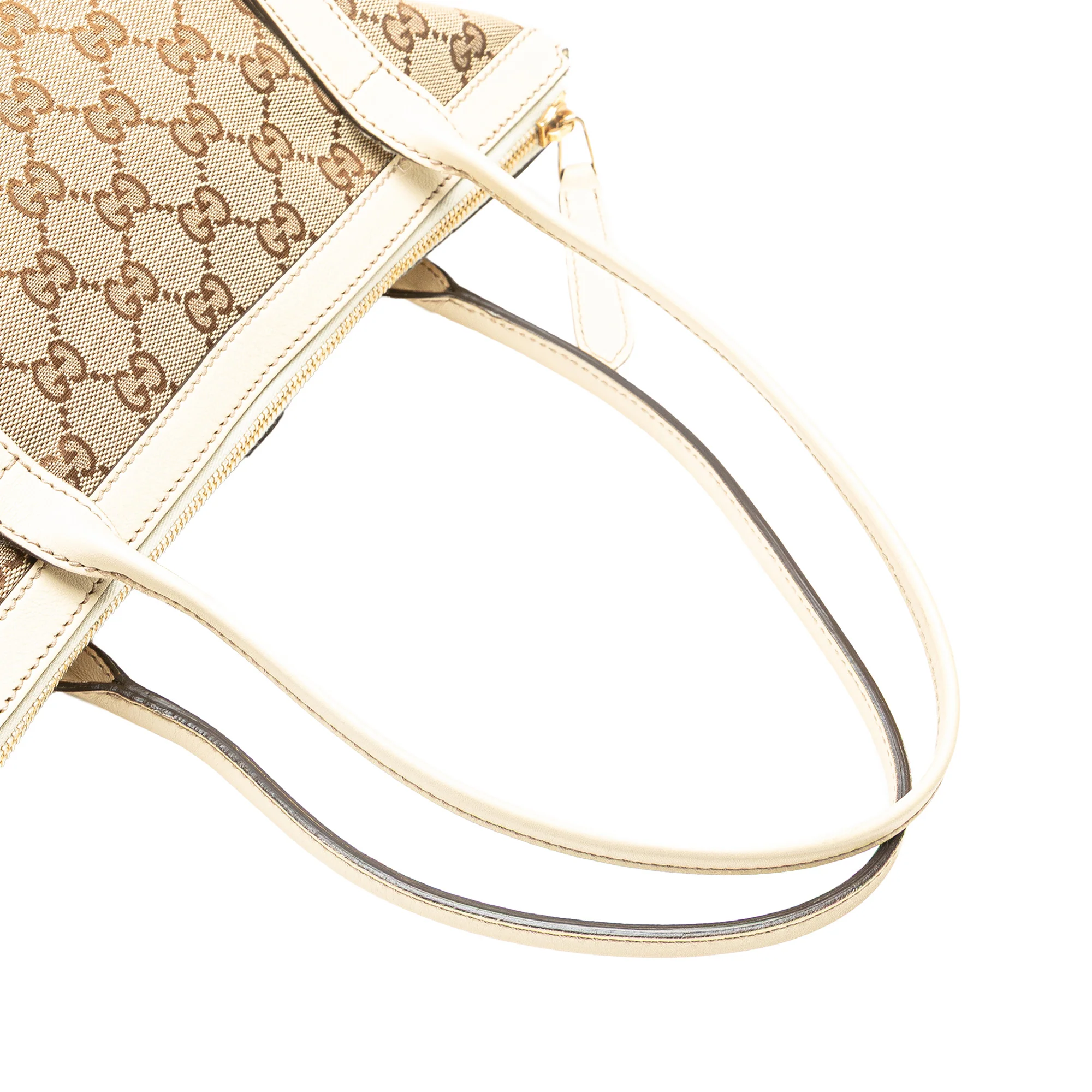 Gucci | Pre-Owned GG Canvas Britt Tote | Beige - Image 4