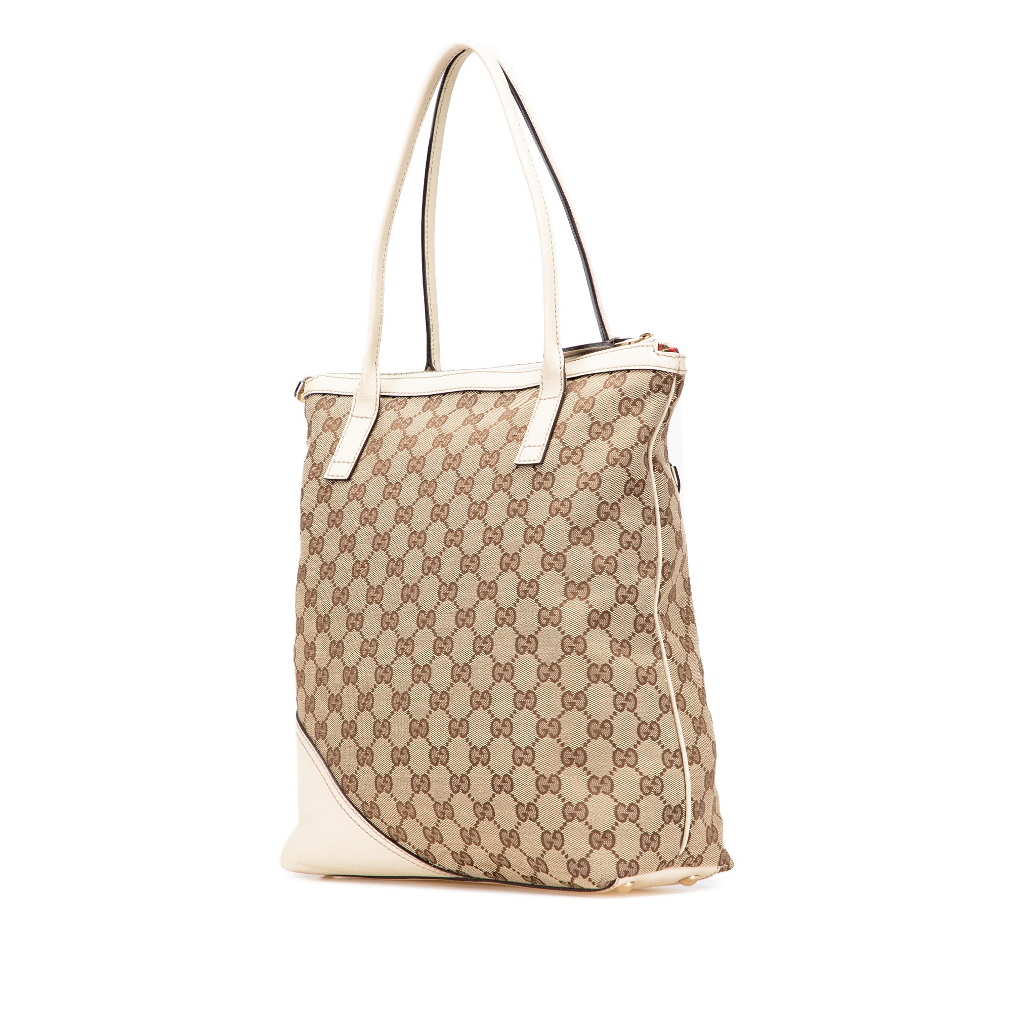 Gucci | Pre-Owned GG Canvas Britt Tote | Beige - Image 6