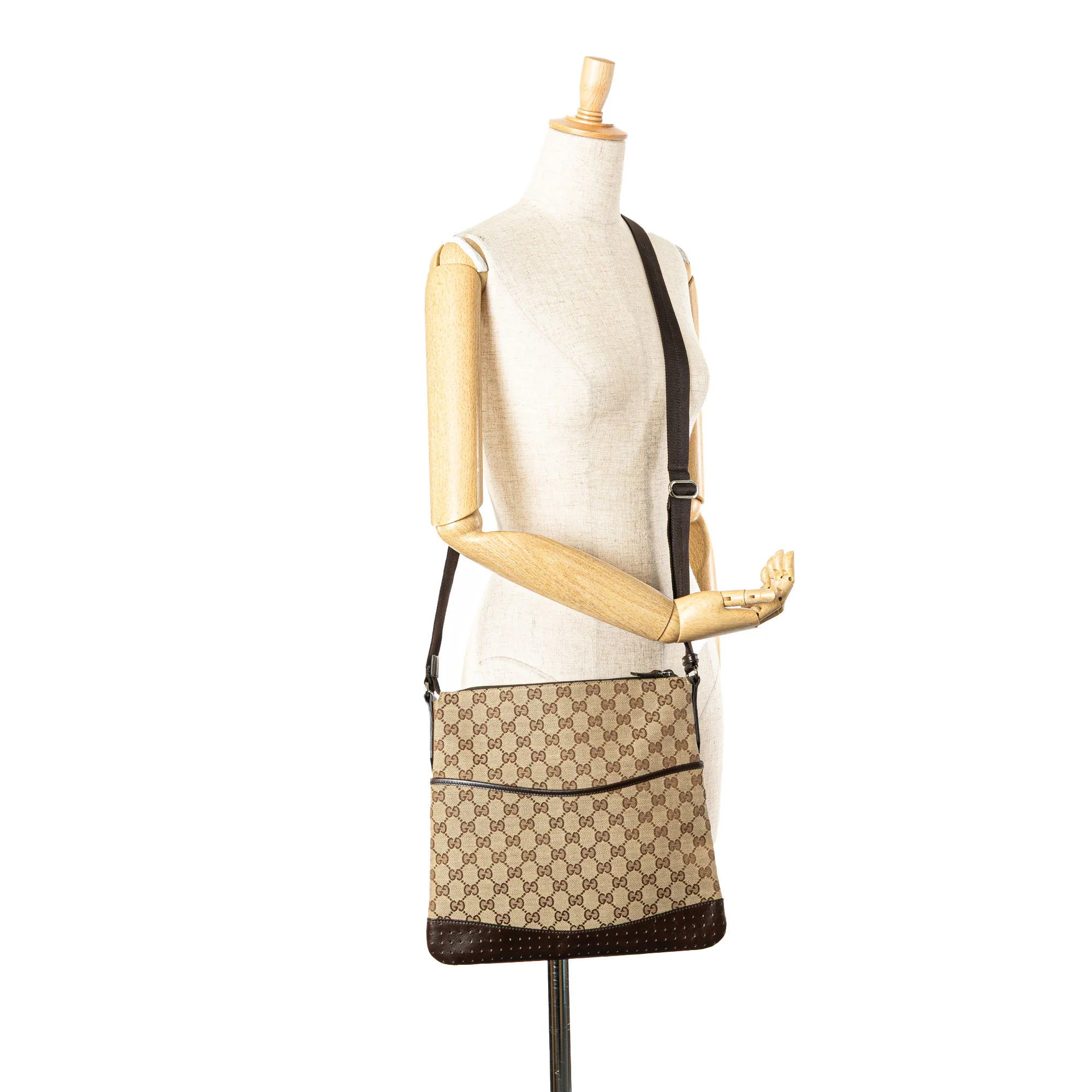 Gucci | Pre-Owned GG Canvas Crossbody - I | Beige - Image 3