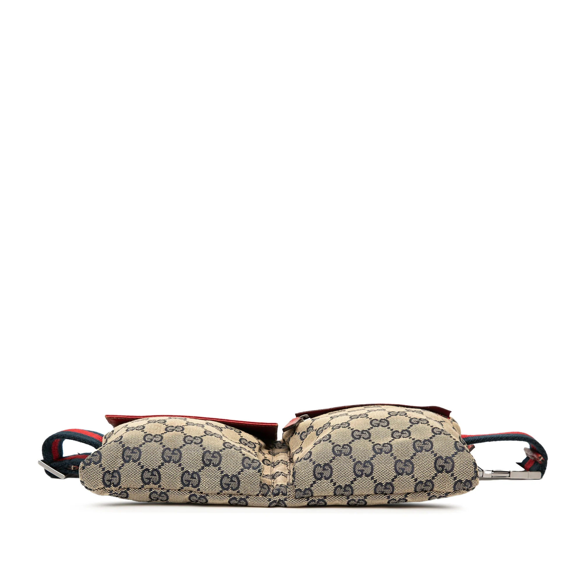Gucci | Pre-Owned GG Canvas Web Double Pocket Belt Bag | Beige - Image 3