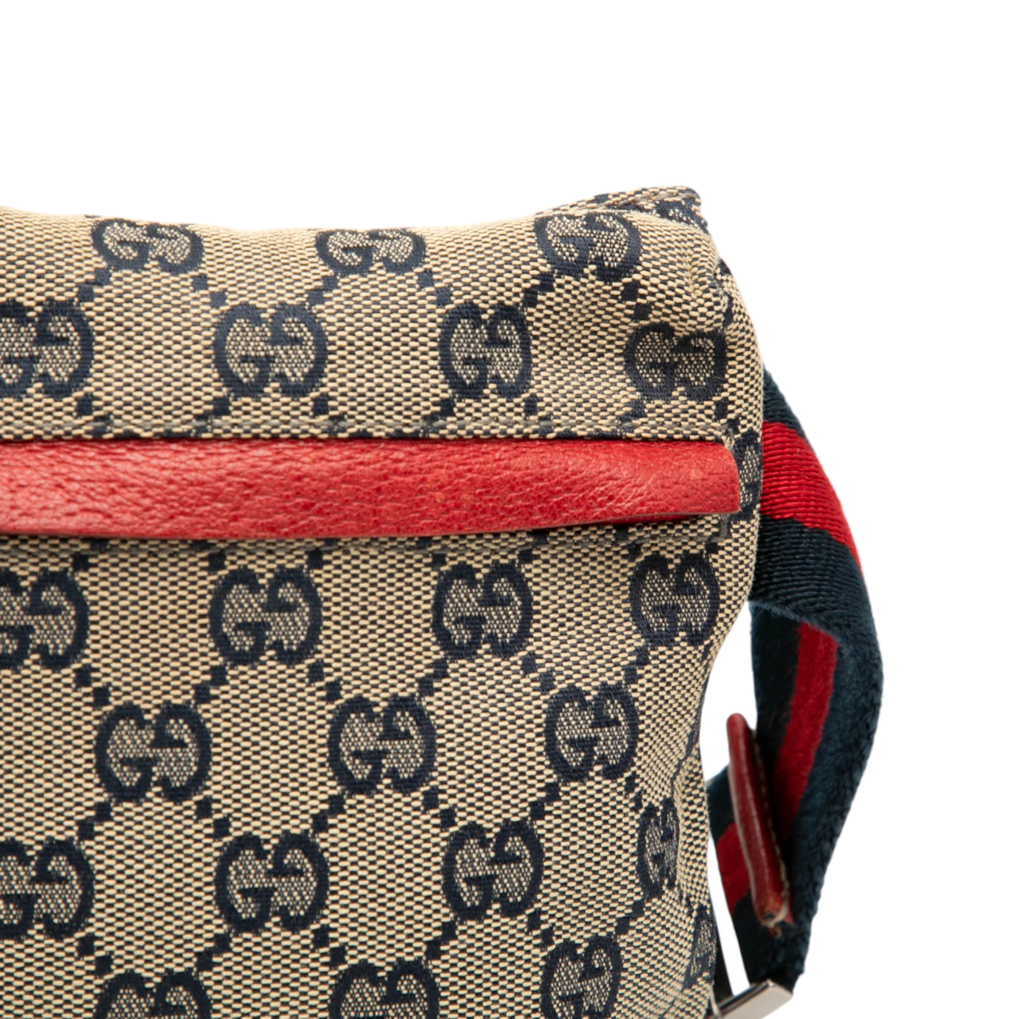 Gucci | Pre-Owned GG Canvas Web Double Pocket Belt Bag | Beige - Image 7