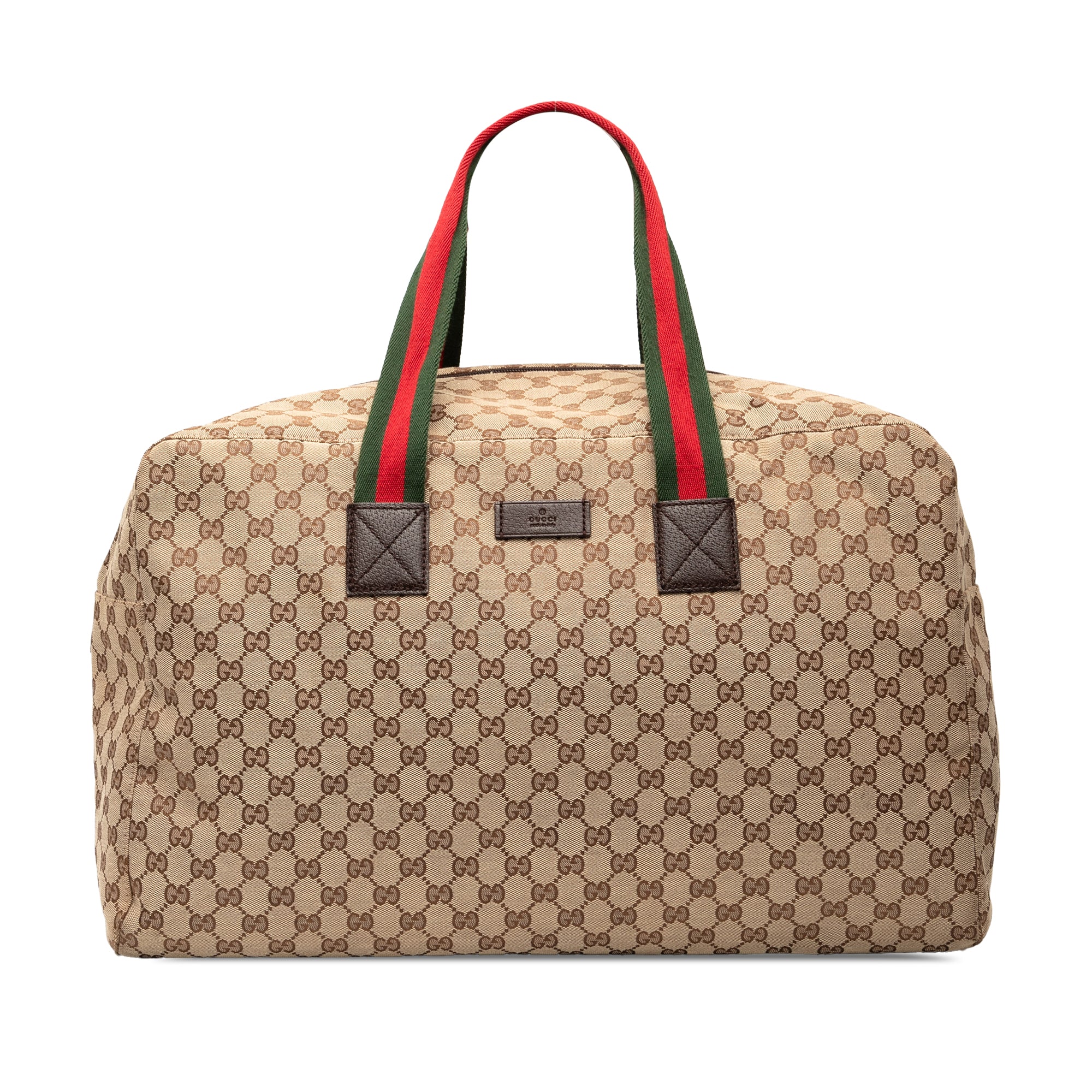 Gucci | Pre-Owned GG Canvas Web Travel Bag | Beige