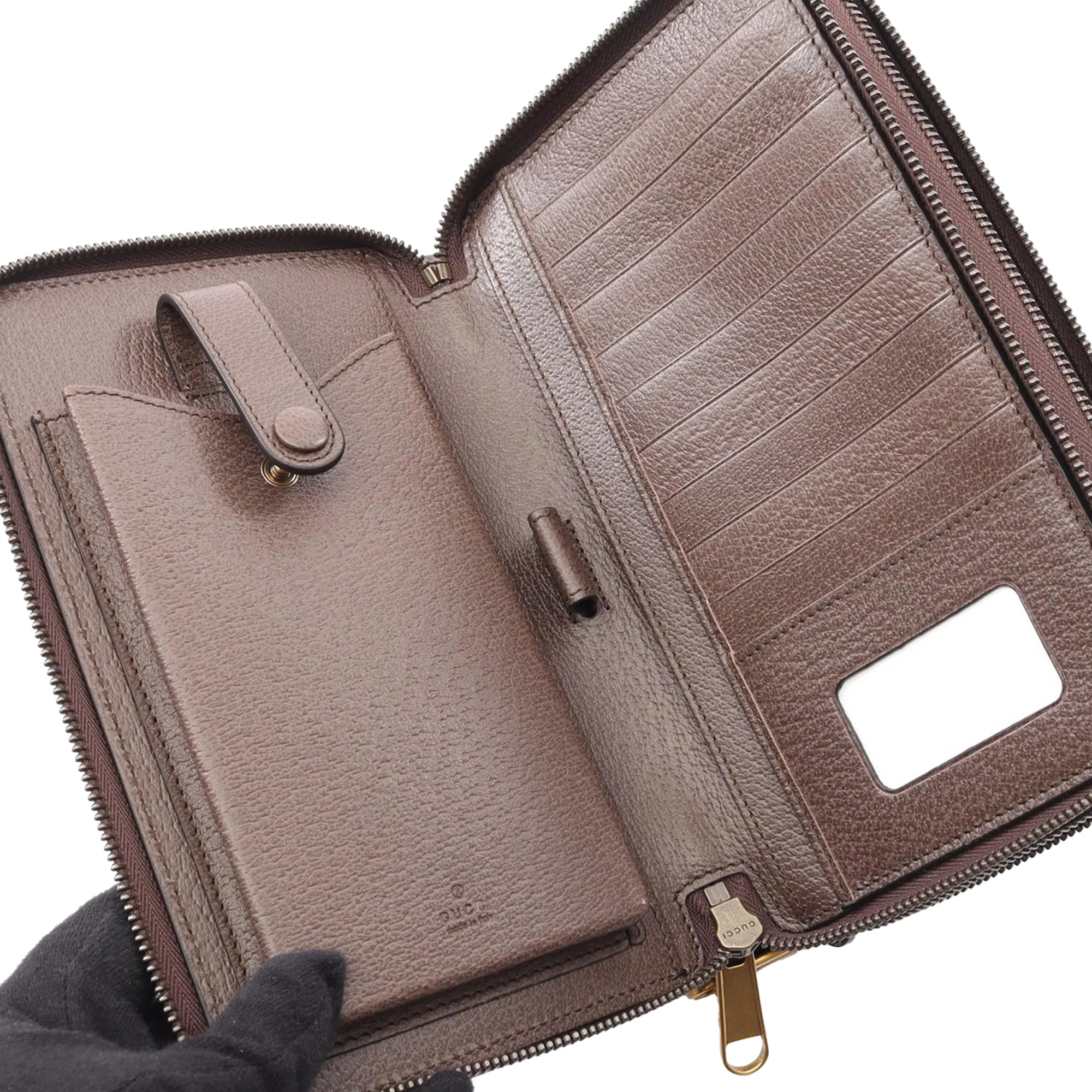 Gucci | Pre-Owned GG Supreme Ophidia Small Wallet | Beige - Image 4