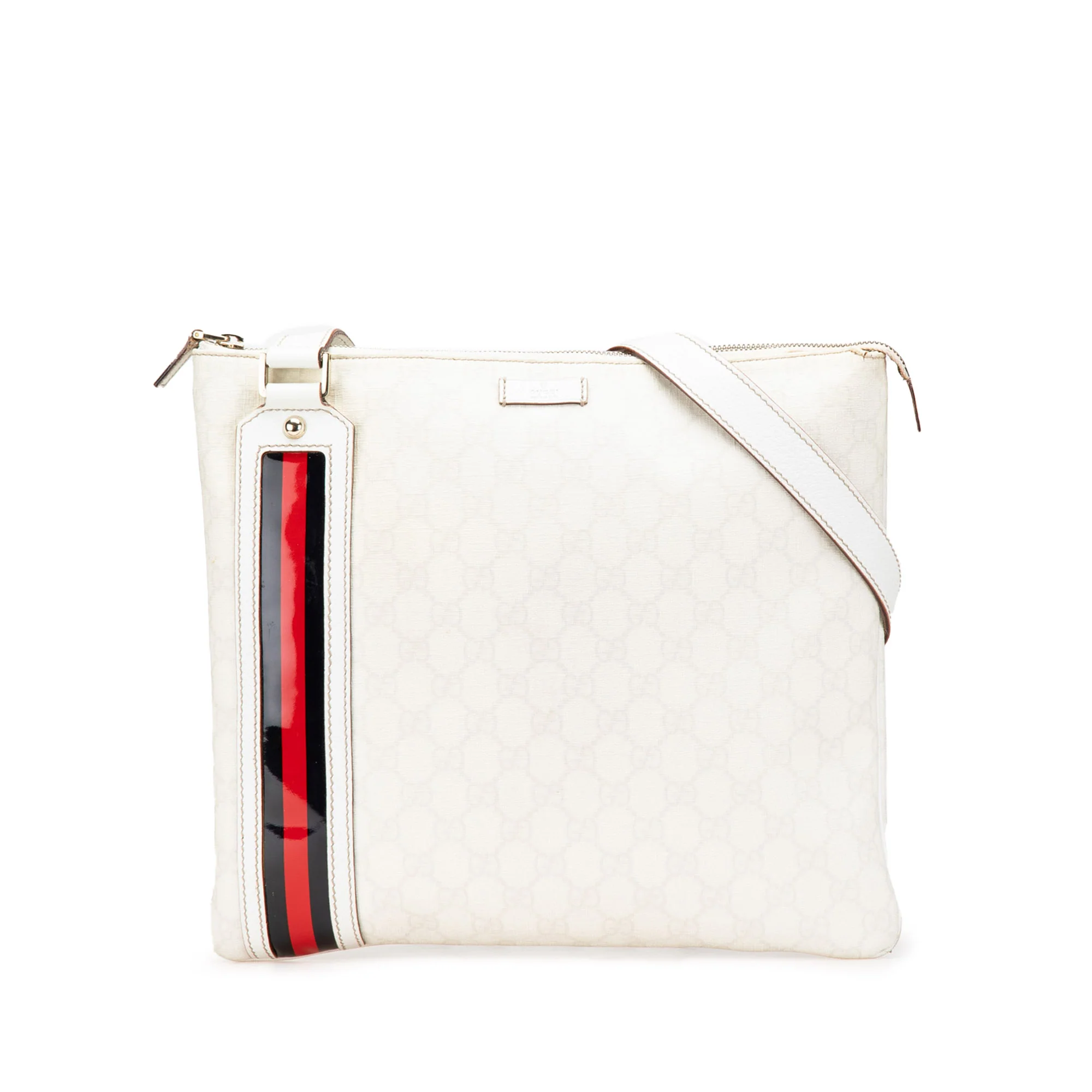 Gucci | Pre-Owned GG Supreme Web Crossbody | White