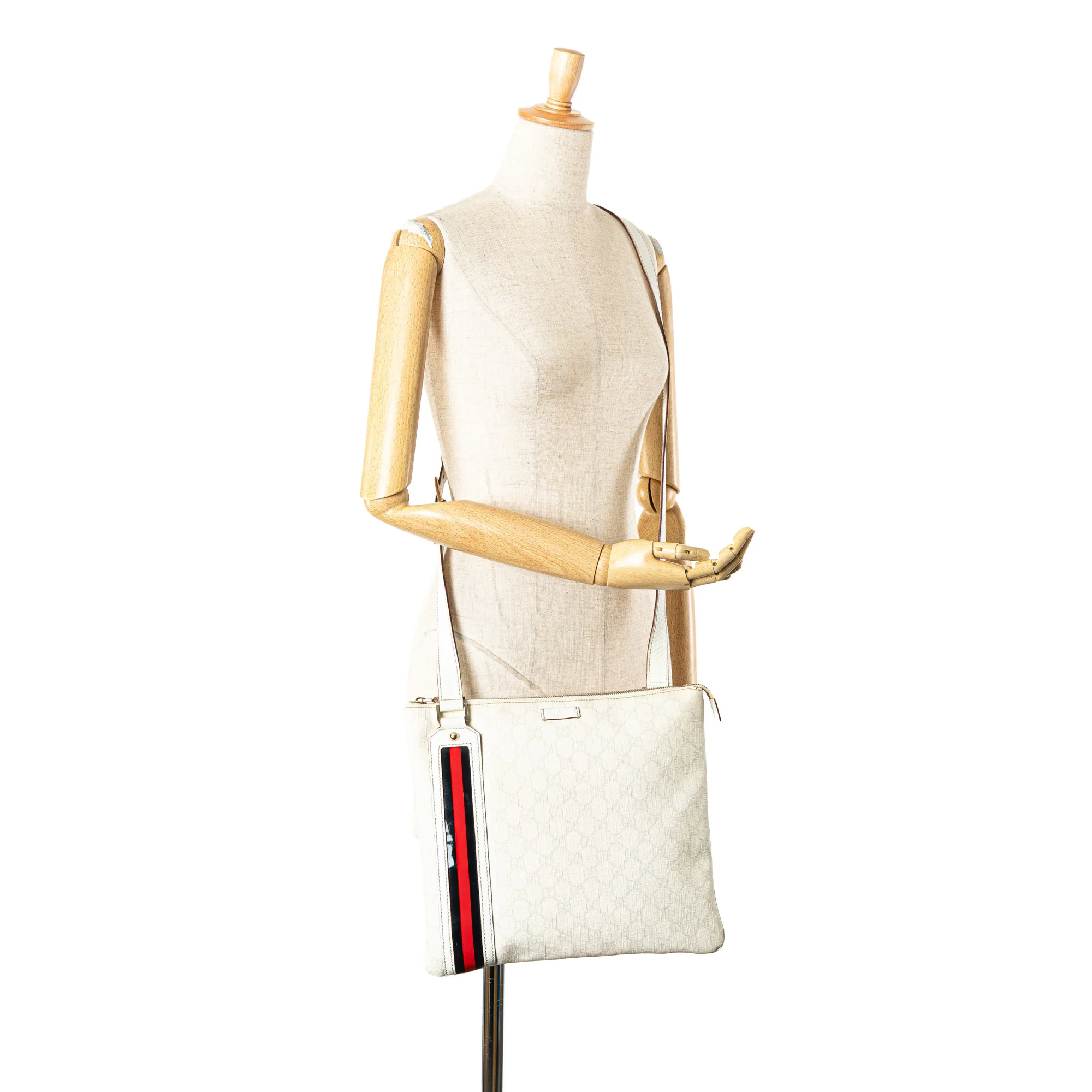 Gucci | Pre-Owned GG Supreme Web Crossbody | White - Image 4