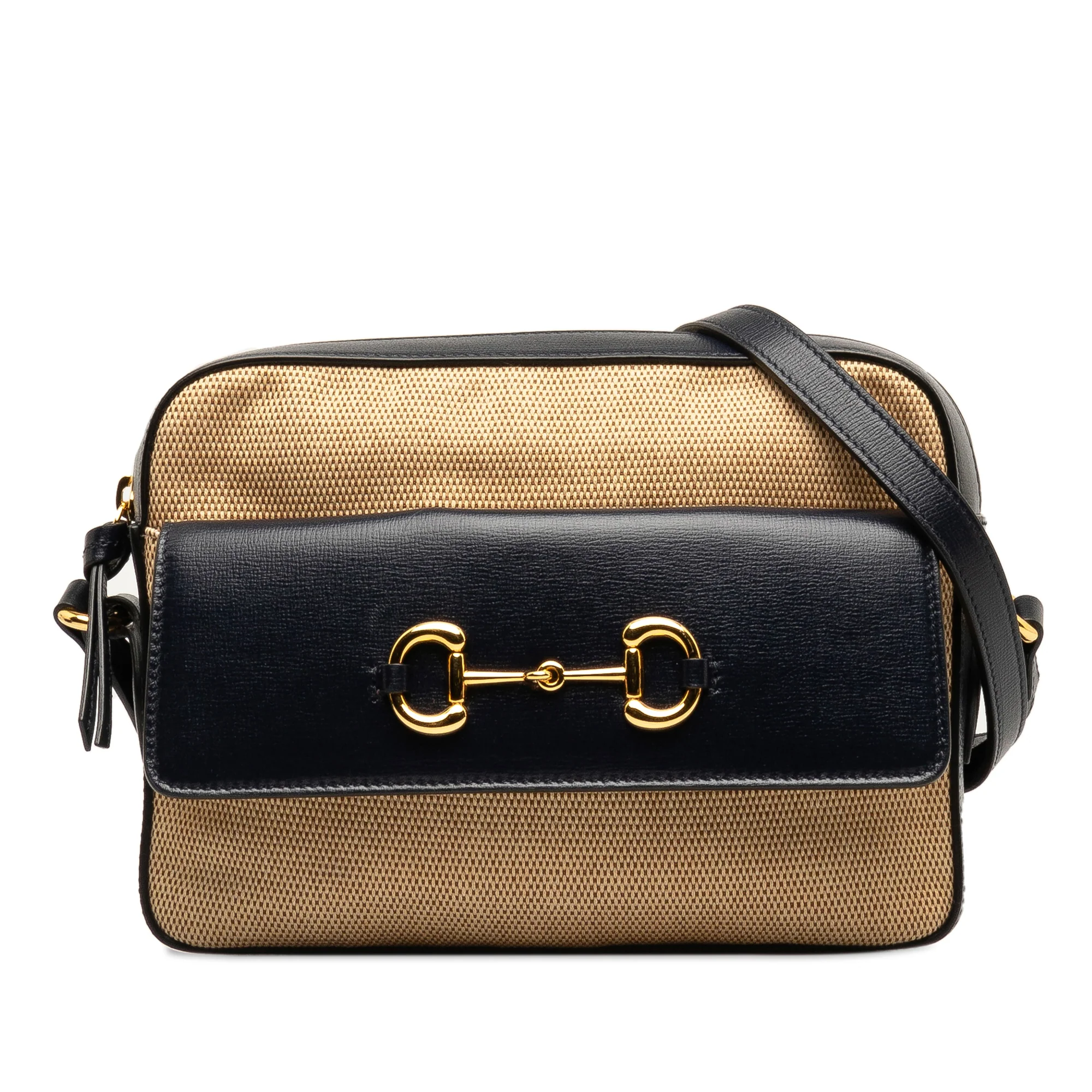Gucci | Pre-Owned Horsebit 1955 Flap Pocket Camera Bag | Beige