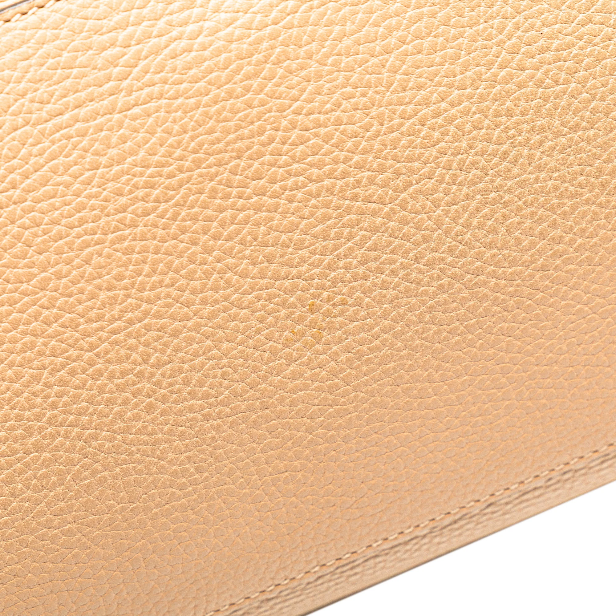 Gucci | Pre-Owned Large Leather Bamboo Daily Satchel | Beige - Image 9