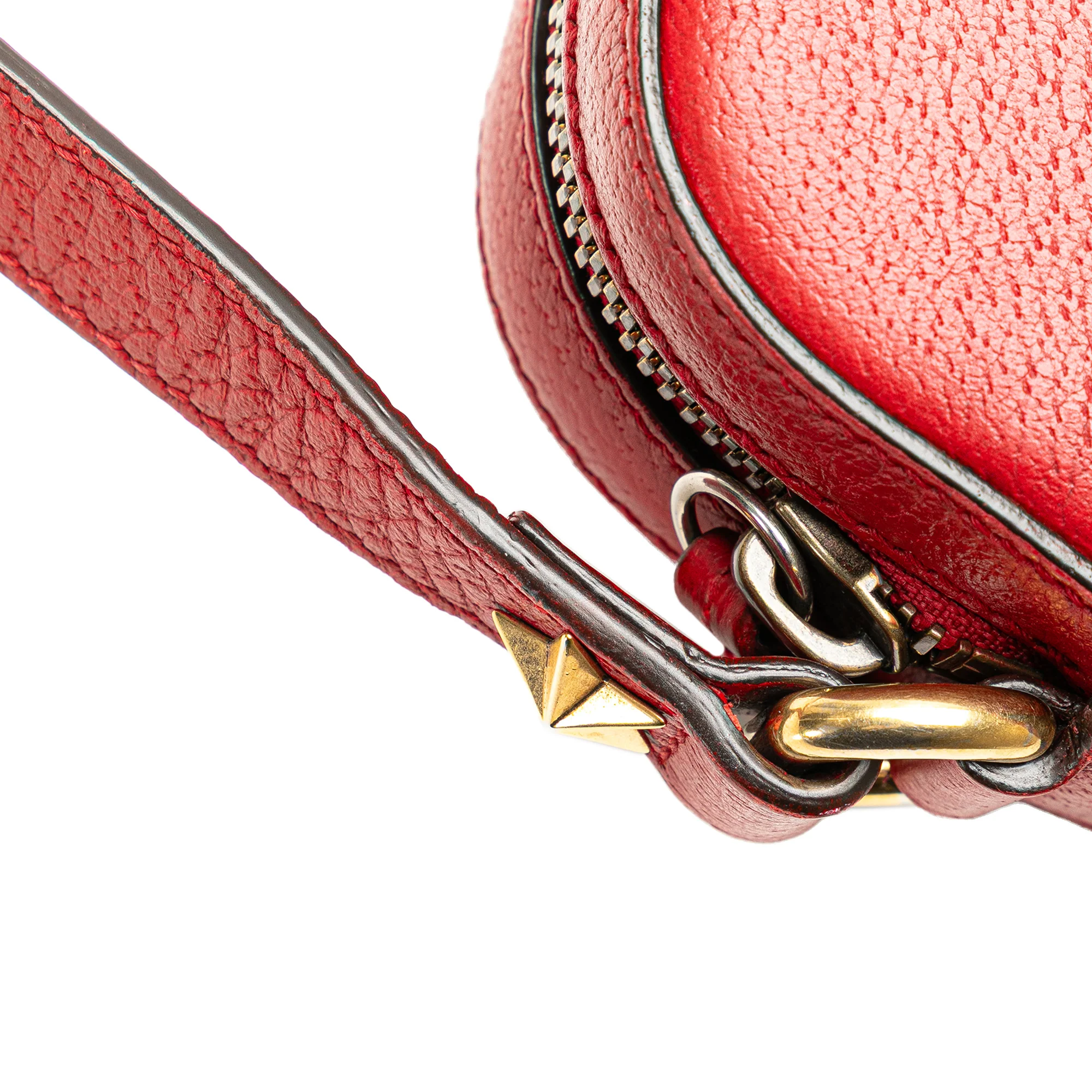 Gucci | Pre-Owned Leather Animalier Web Disco Crossbody | Red - Image 2