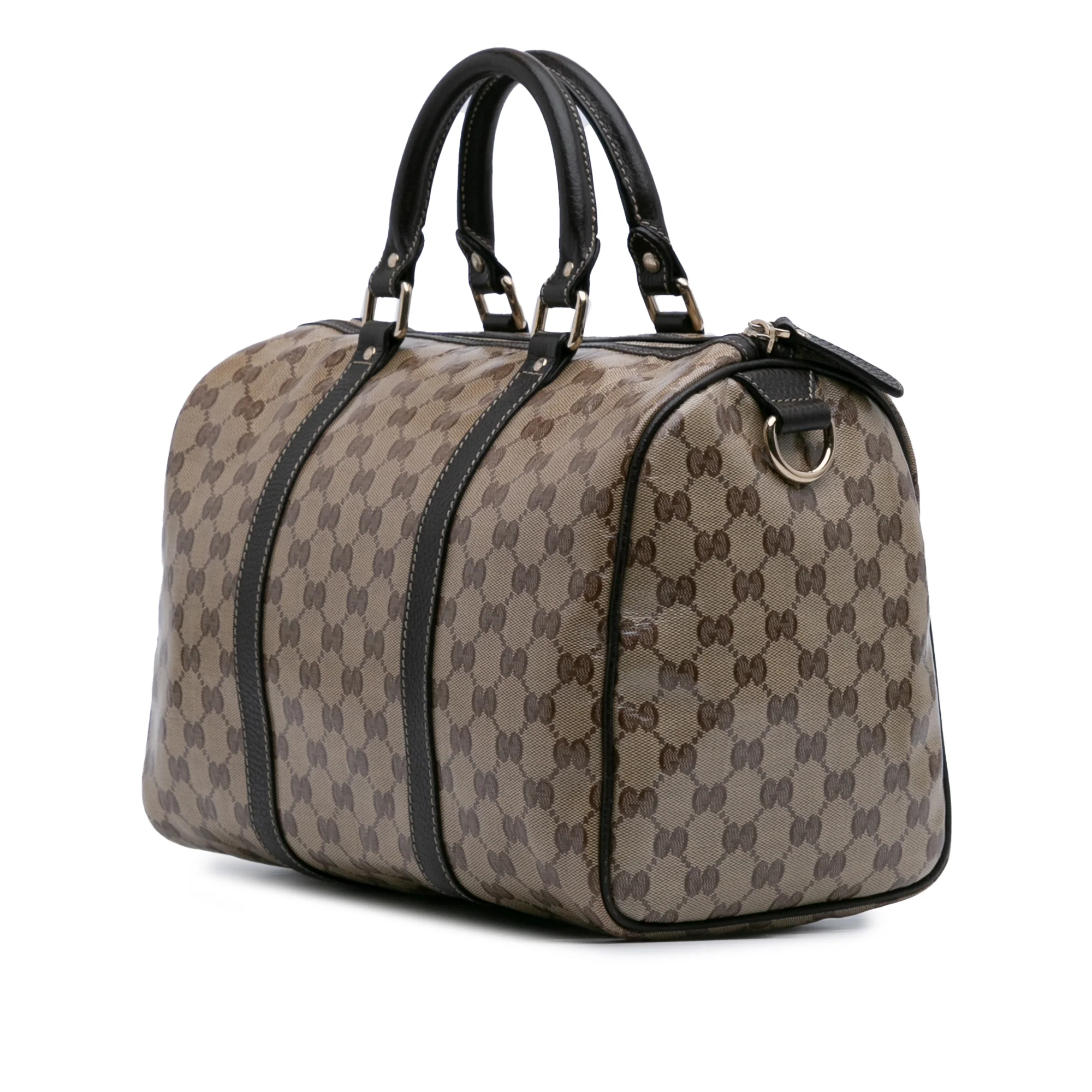 Gucci | Pre-Owned Medium GG Crystal Joy Boston Bag | Beige - Image 4
