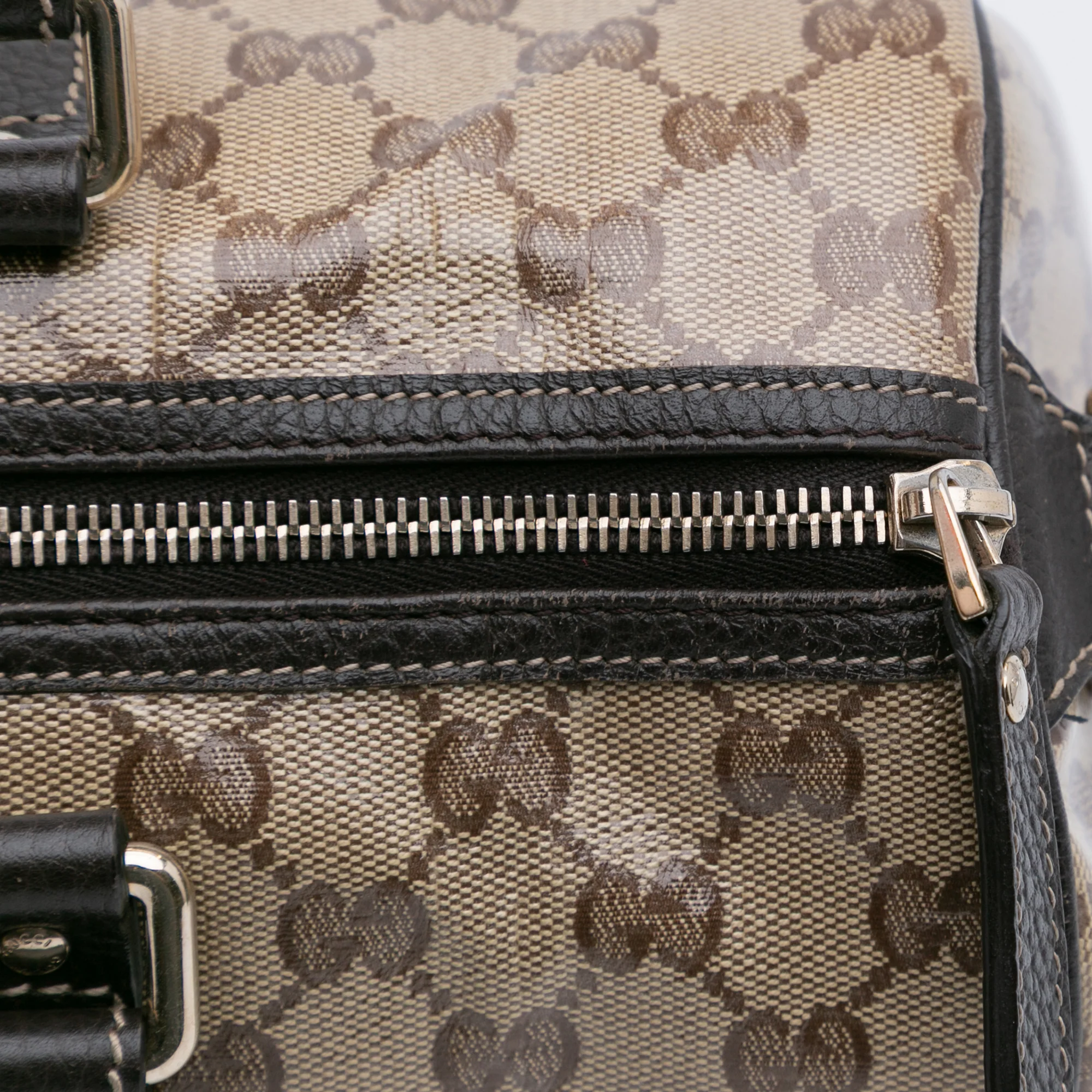 Gucci | Pre-Owned Medium GG Crystal Joy Boston Bag | Beige - Image 9