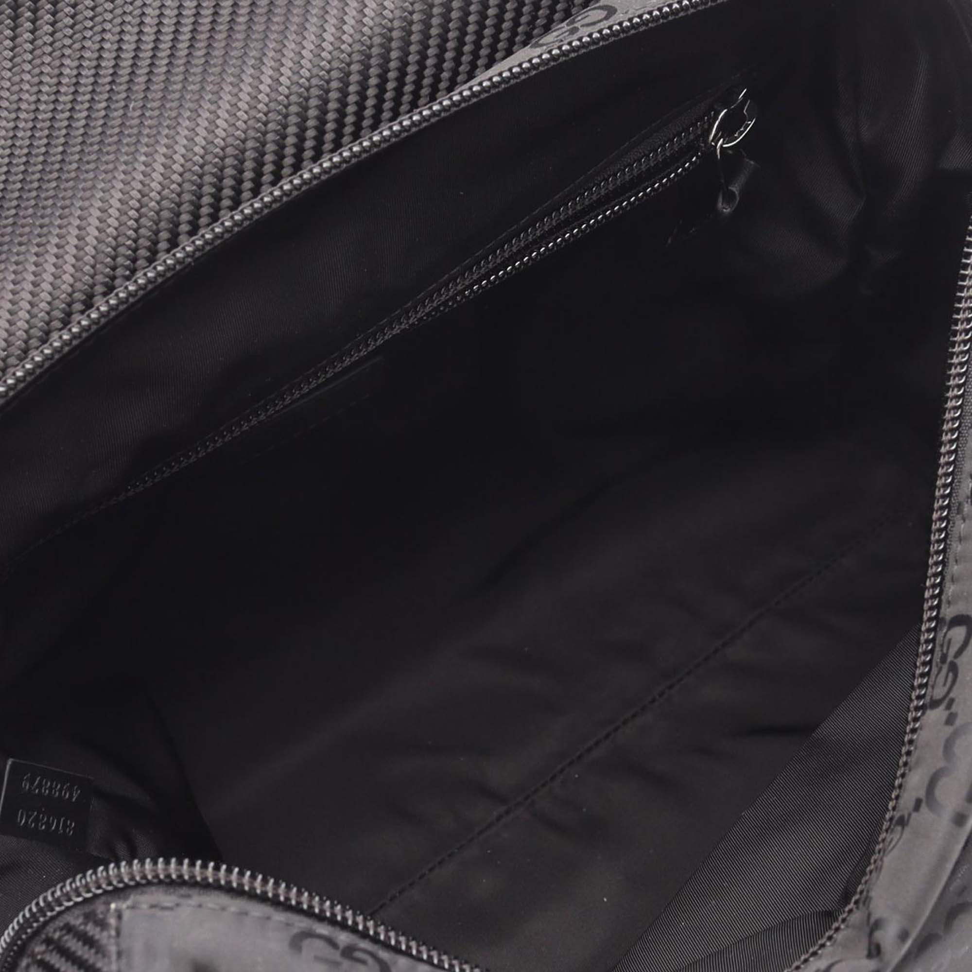 Gucci | Pre-Owned Medium GG Nylon Web Nexus Crossbody | Black - Image 3