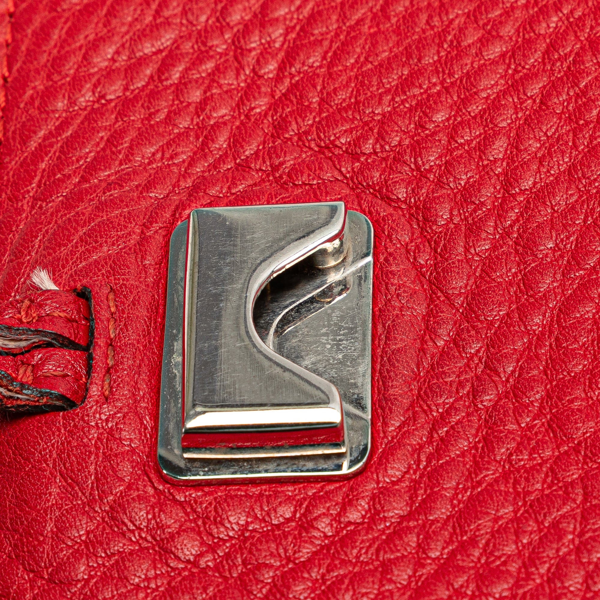 Gucci | Pre-Owned Medium Leather Bamboo Daily Crossbody | Red - Image 14