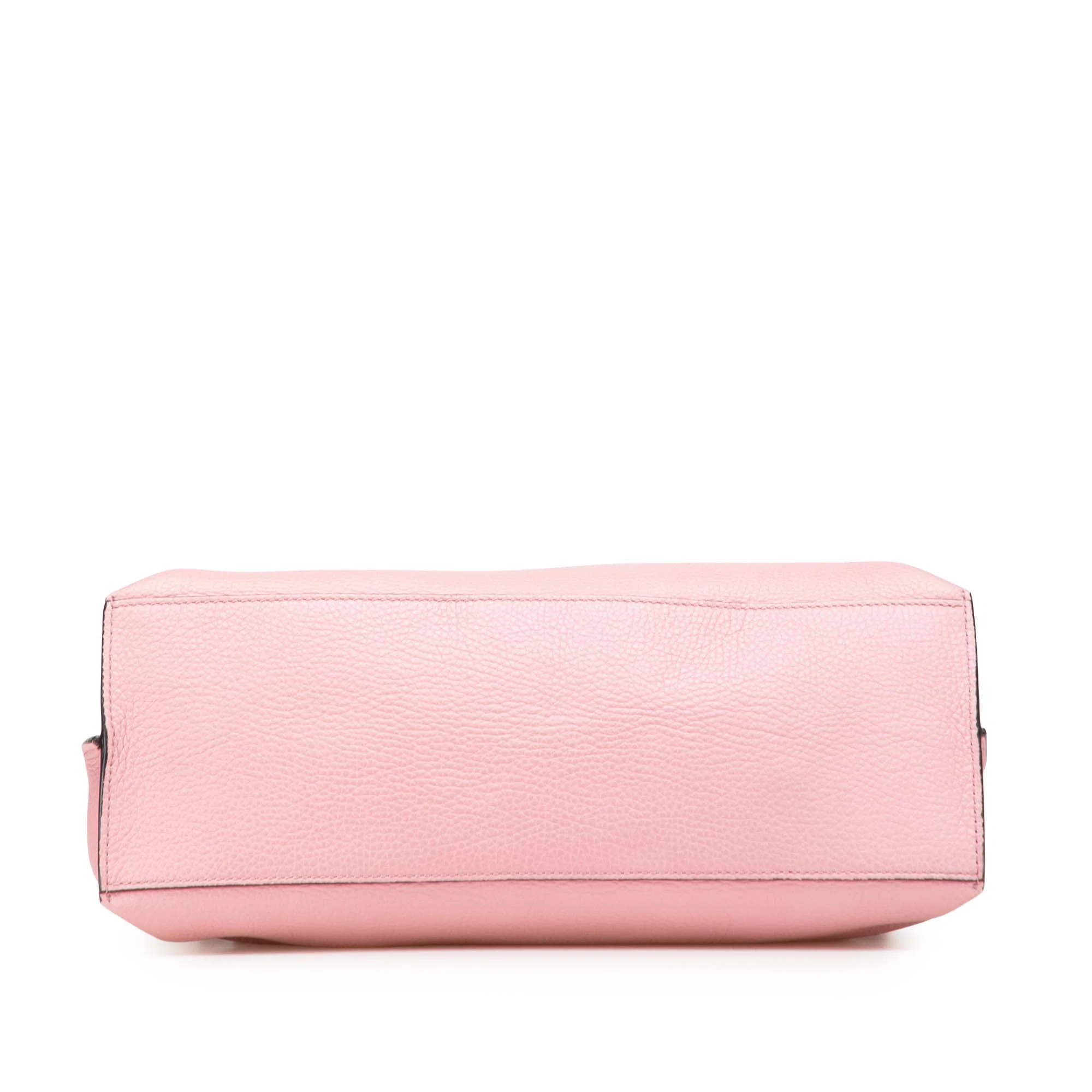 Gucci | Pre-Owned Medium Leather Bamboo Daily Satchel | Pink - Image 5