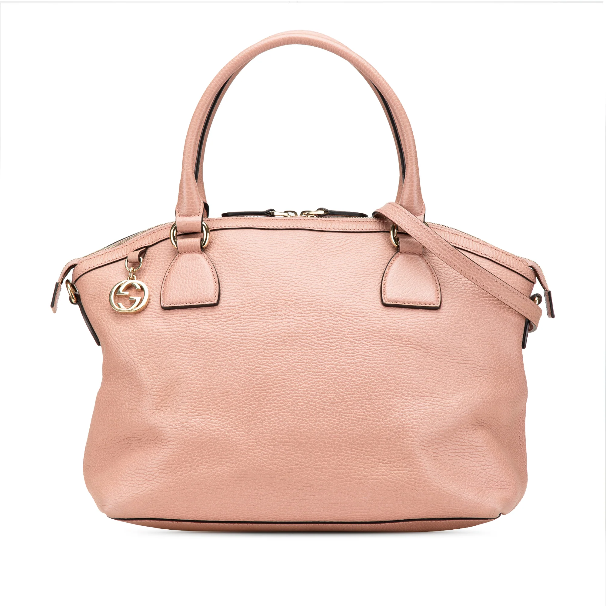 Gucci | Pre-Owned Medium Leather GG Charm Dome Satchel | Pink
