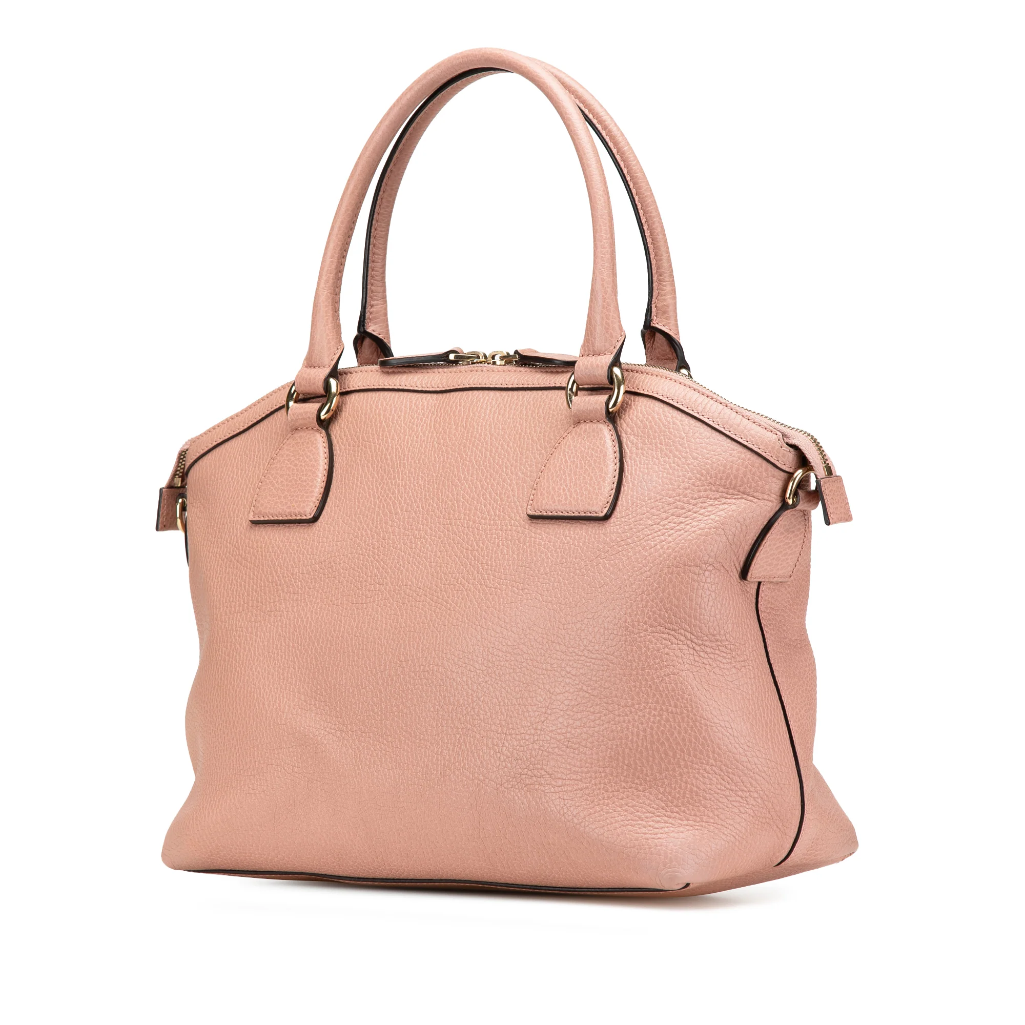 Gucci | Pre-Owned Medium Leather GG Charm Dome Satchel | Pink - Image 8