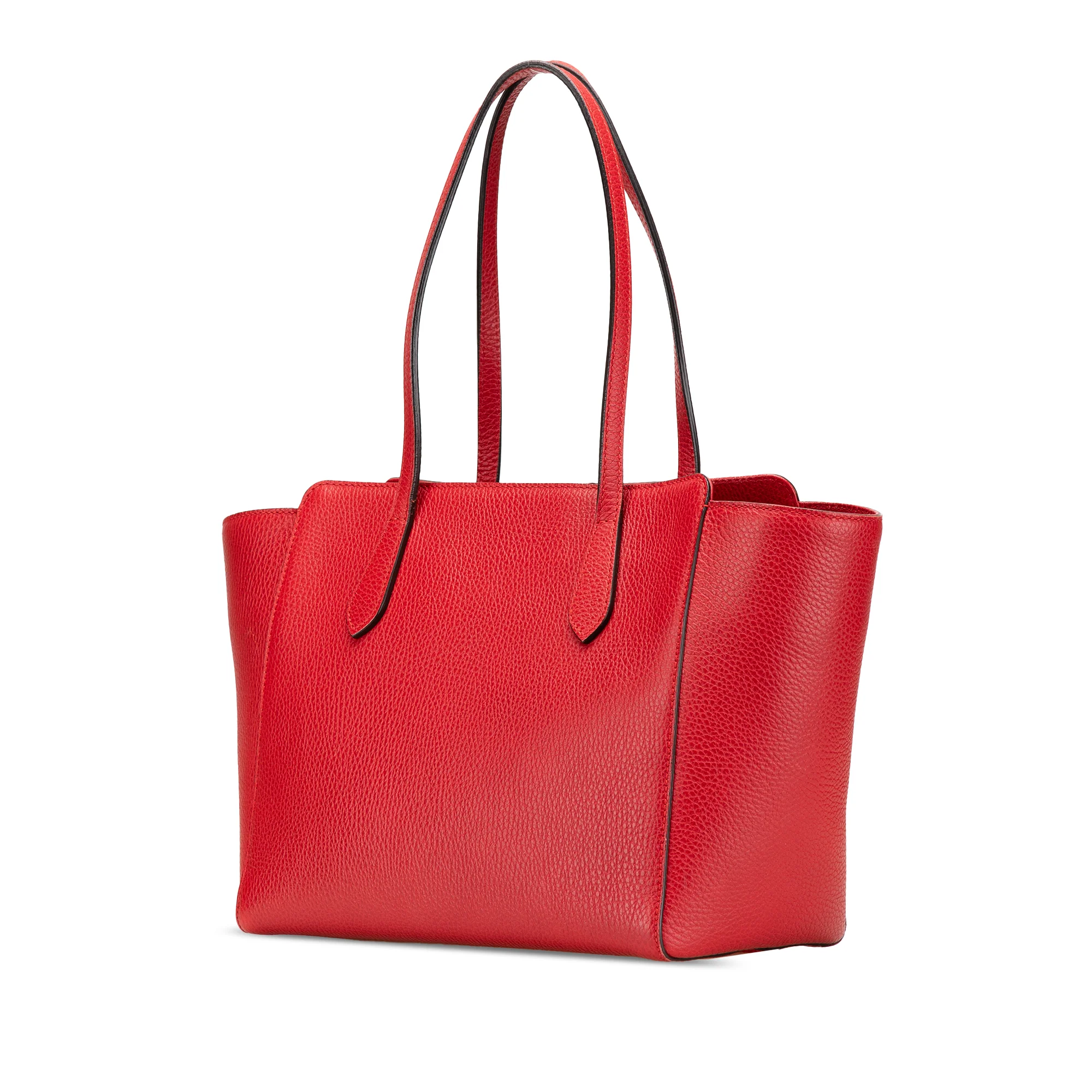 Gucci | Pre-Owned Medium Leather Swing Tote | Red - Image 4