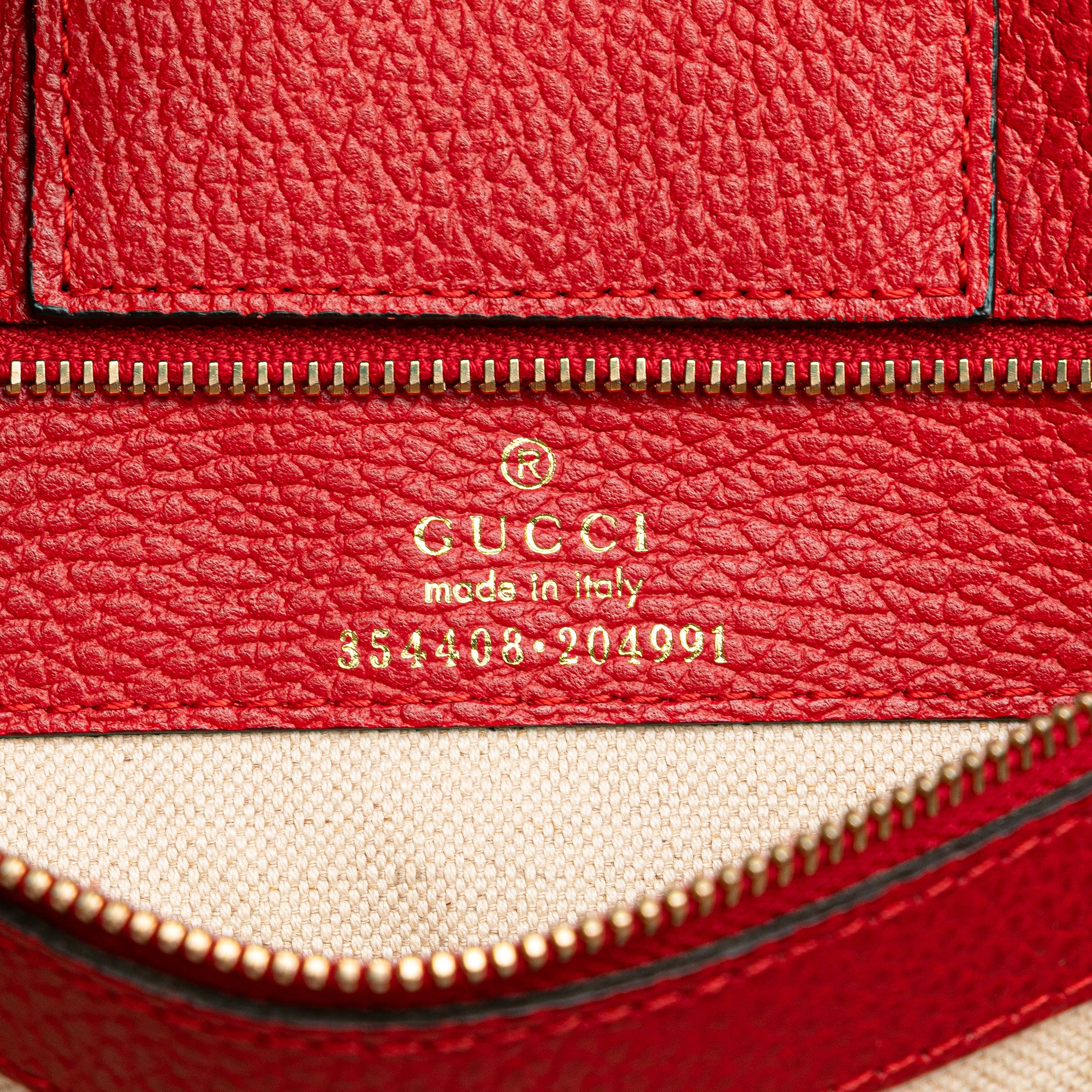 Gucci | Pre-Owned Medium Leather Swing Tote | Red - Image 7