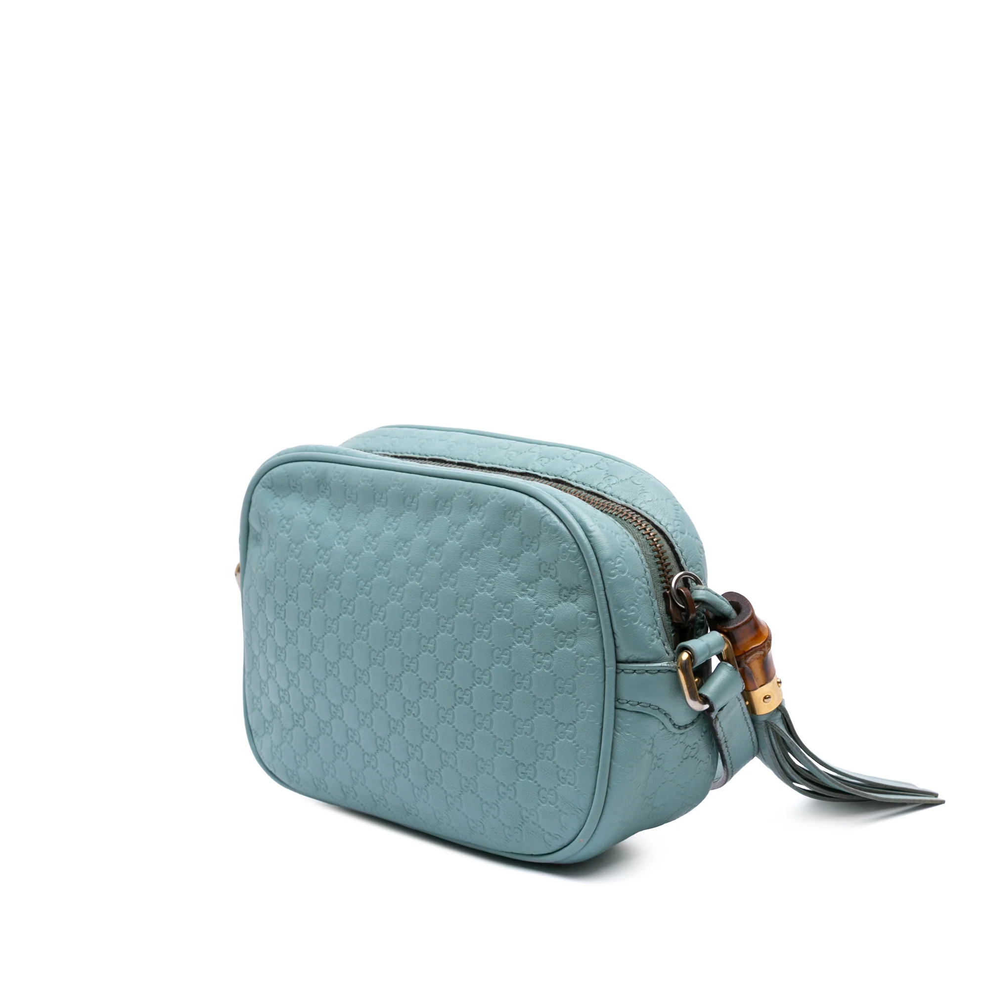 Gucci | Pre-Owned Microguccissima Sunshine Disco Camera Bag | Blue/Light Blue - Image 2