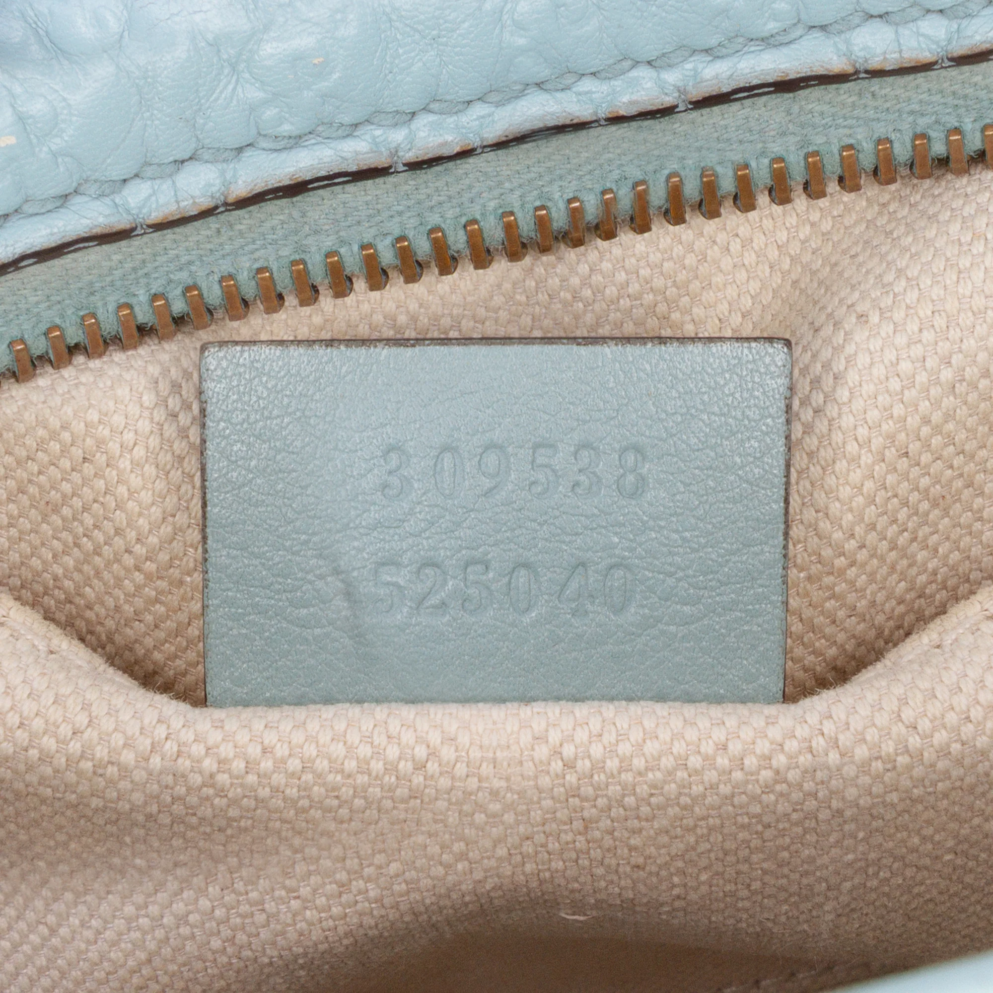 Gucci | Pre-Owned Microguccissima Sunshine Disco Camera Bag | Blue/Light Blue - Image 6