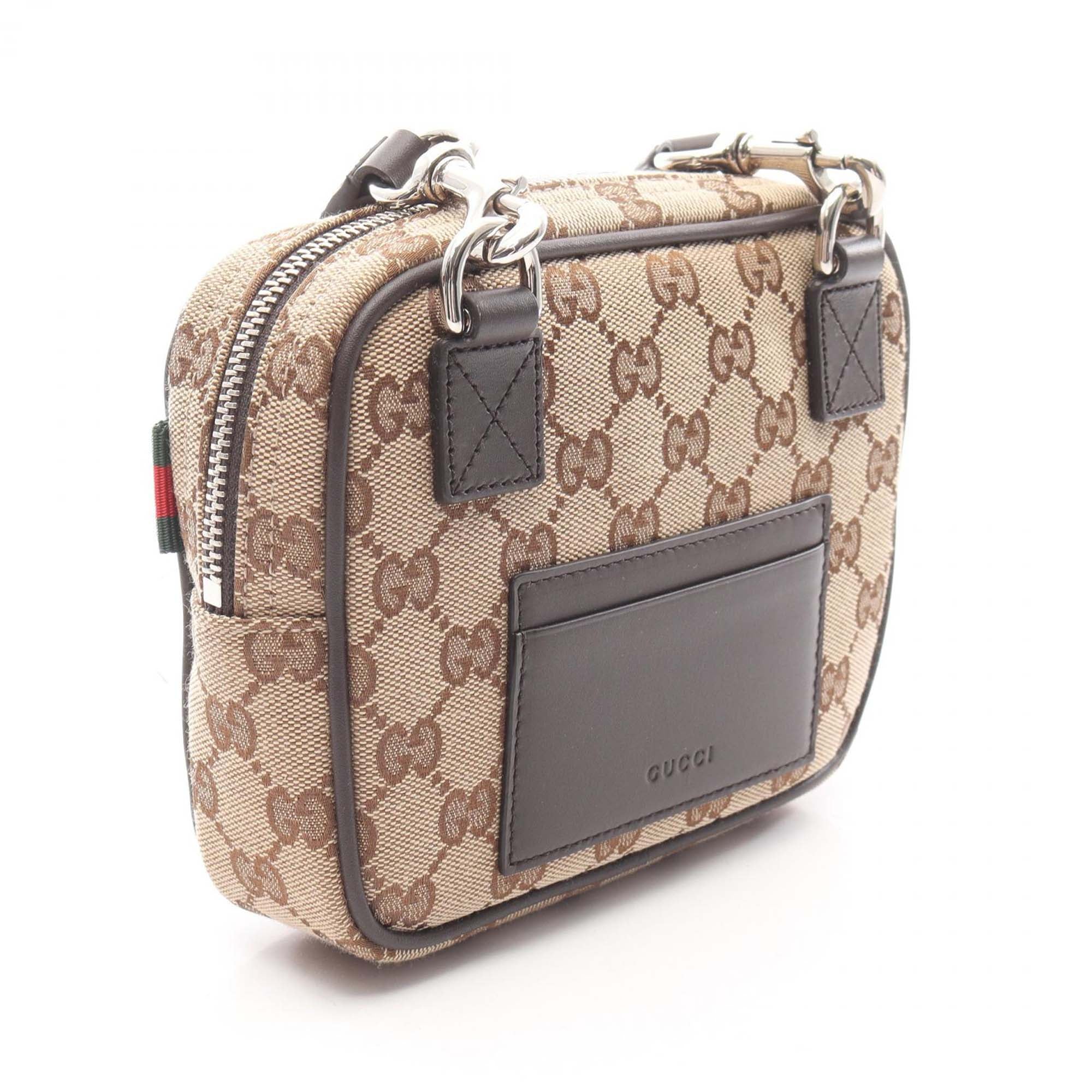 Gucci | Pre-Owned Mini GG Canvas Web Crossbody | Beige