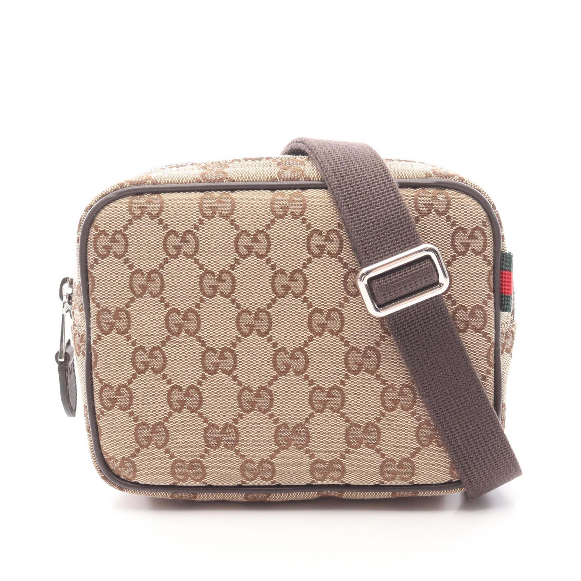 Gucci | Pre-Owned Mini GG Canvas Web Crossbody | Beige - Image 2